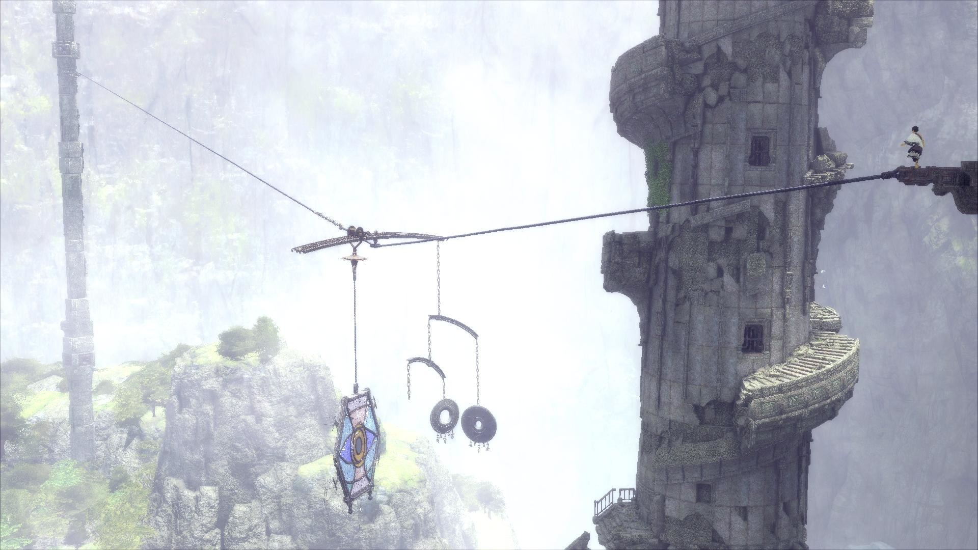 The Last Guardian, Ragazzo, Teleferica, Torre, Gabbia, 1920x1080, sfondo per PC
