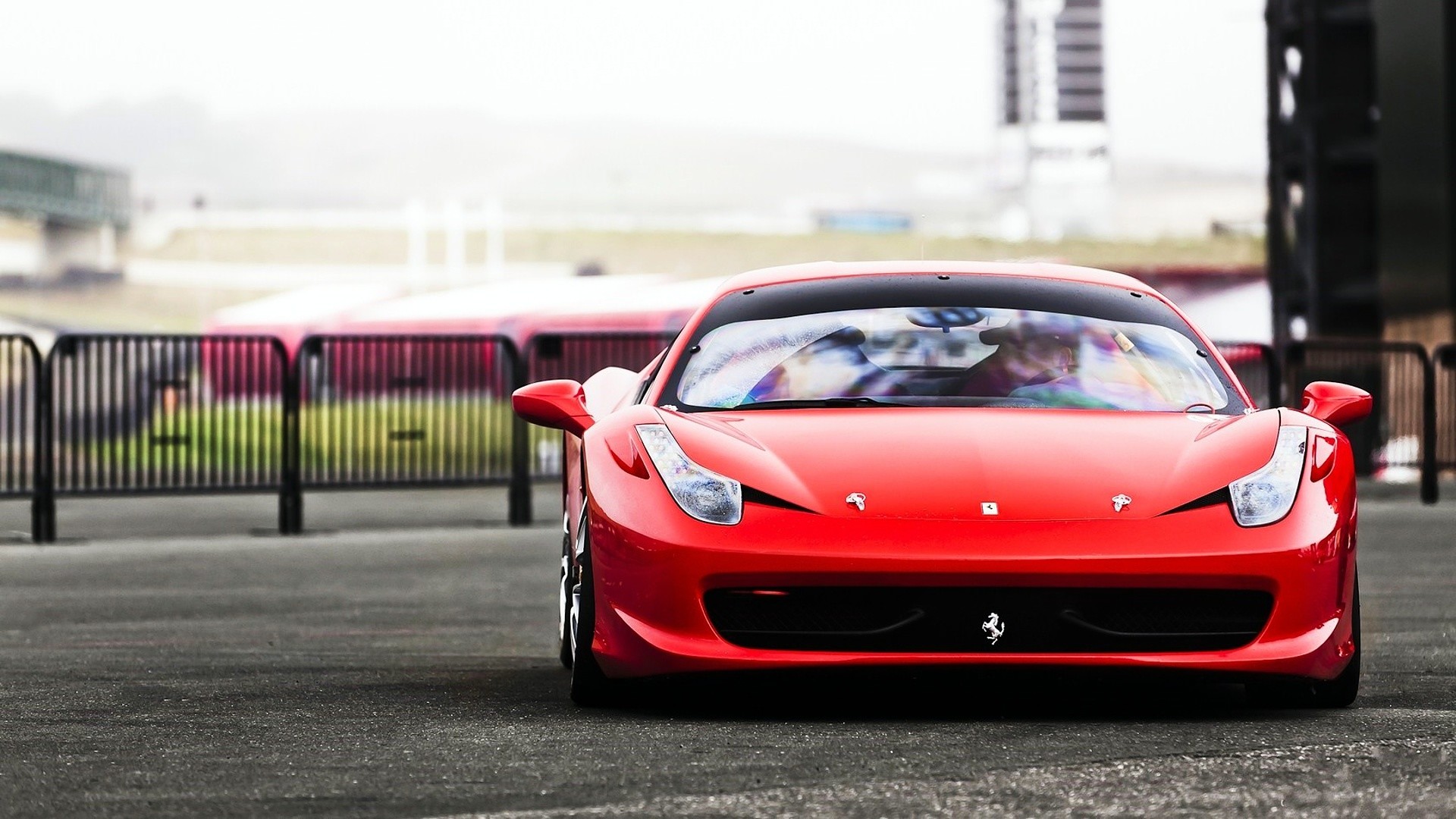 Ferrari 458 Italia, Vista frontale, Rosso, Supercar, Full HD, wallpaper per portatile