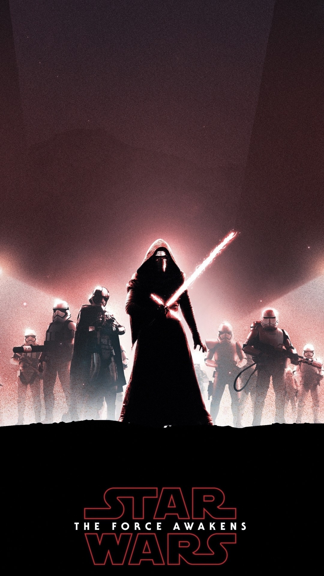 Star Wars: Il risveglio della Forza, Kylo Ren, Spada laser, Poster minimalista, sfondo Android