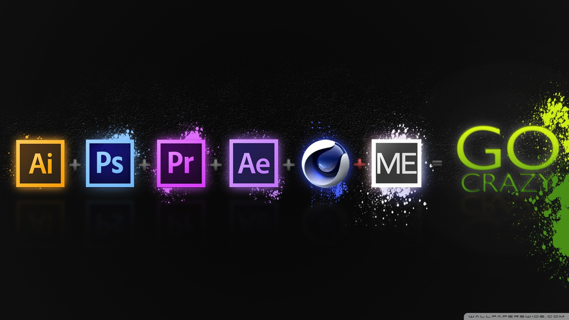 Adobe, Illustrator, Photoshop, Premiere, After Effects, Go Crazy, sfondo Full HD per PC