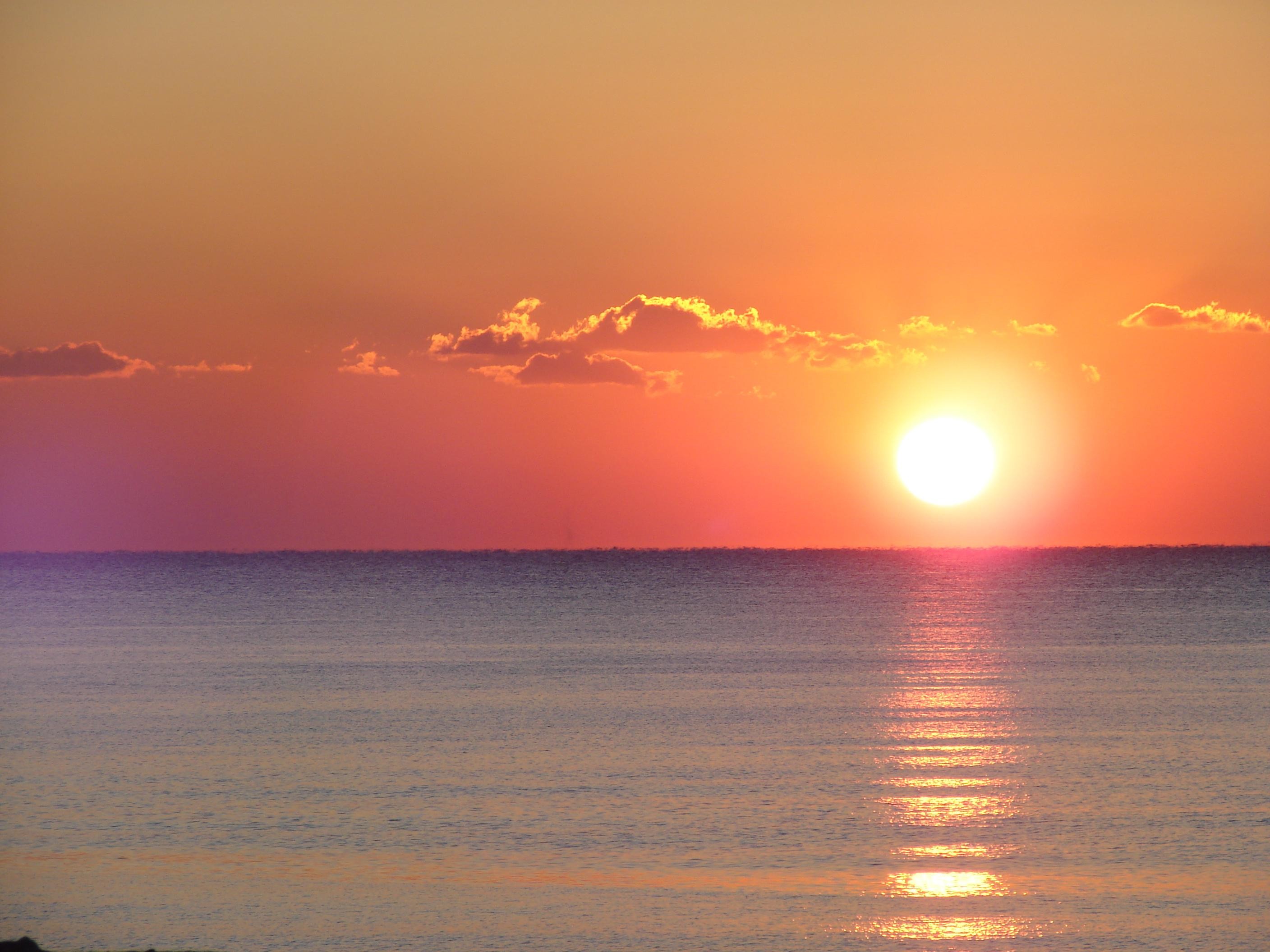 Alba, Mare, Sole, 2K, sfondo per iPad e tablet