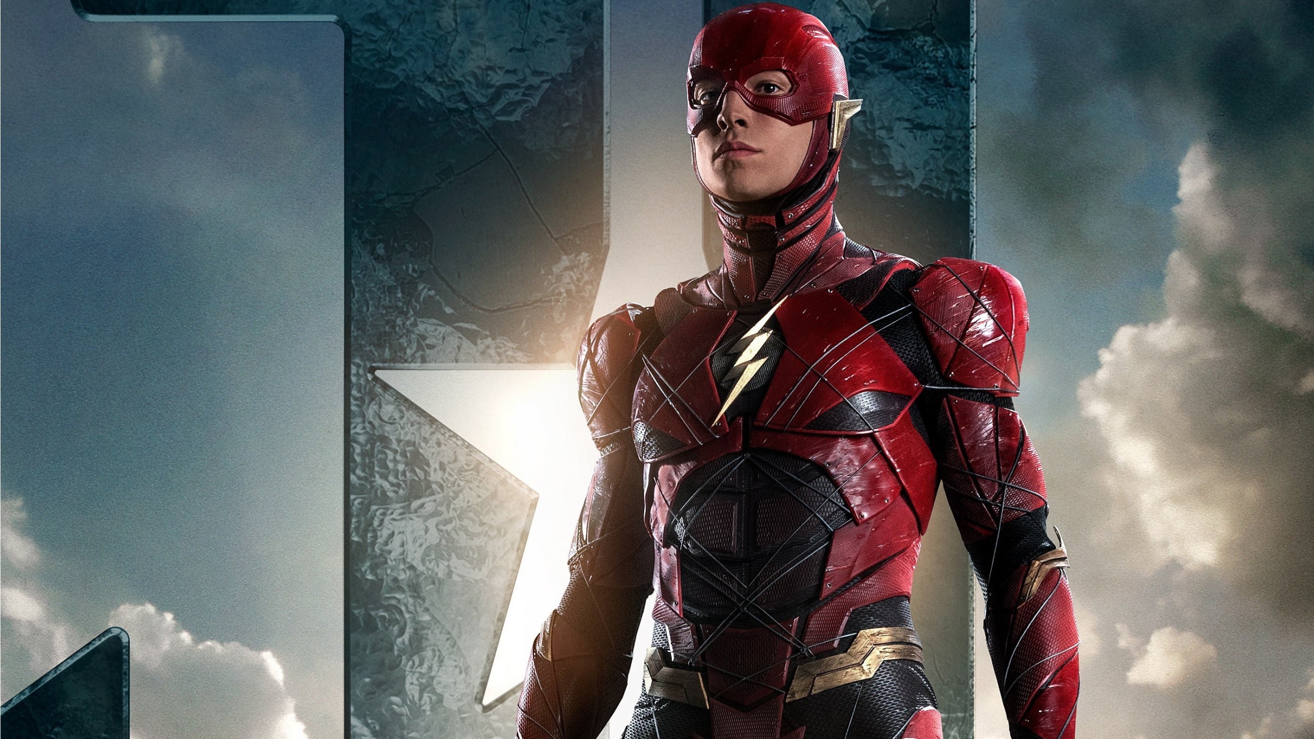 Flash, Ezra Miller, Justice League, Nuvole, 2560x1440, sfondo per PC