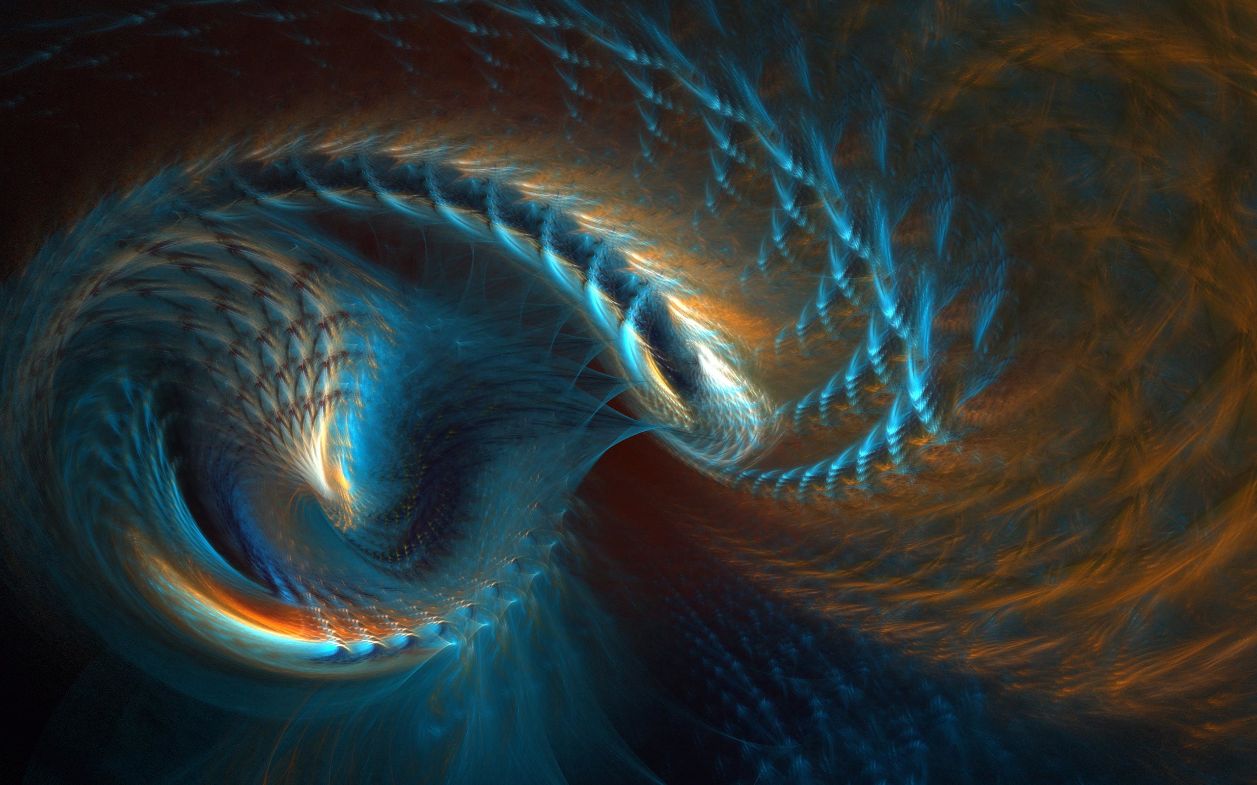 Frattale, Spirale, Astratto, Arte digitale, 2560x1600, immagine di sfondo