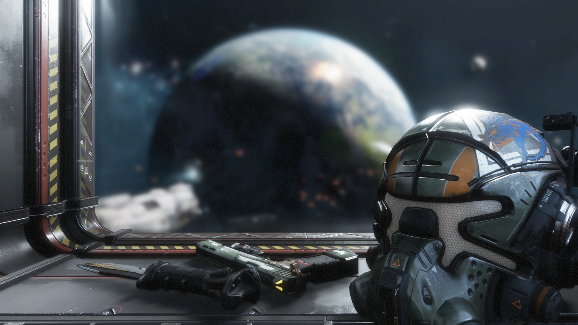 Titanfall 2, Casco del pilota, Pianeta, Astronave, 1920x1080, immagine di sfondo