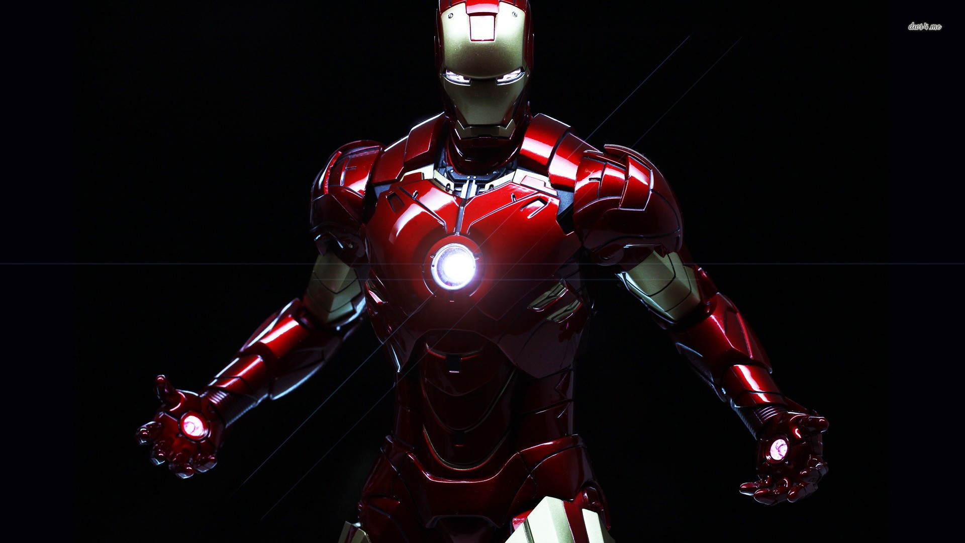 Iron Man, Mark VII, Armatura, Sfondo nero, Full HD, wallpaper per portatile