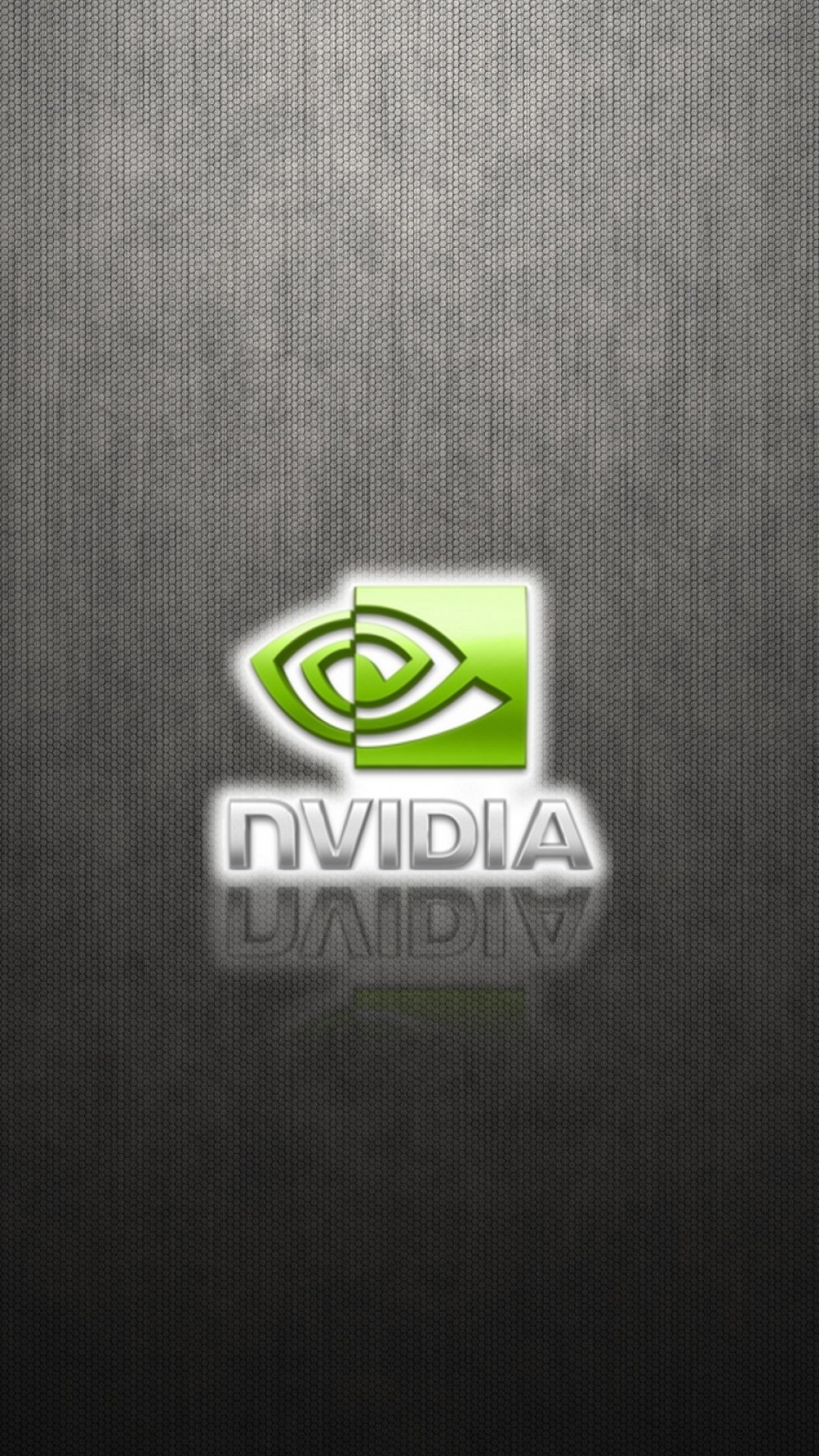 Logo Nvidia, Nvidia, Metallo spazzolato, Full HD, sfondo per smartphone