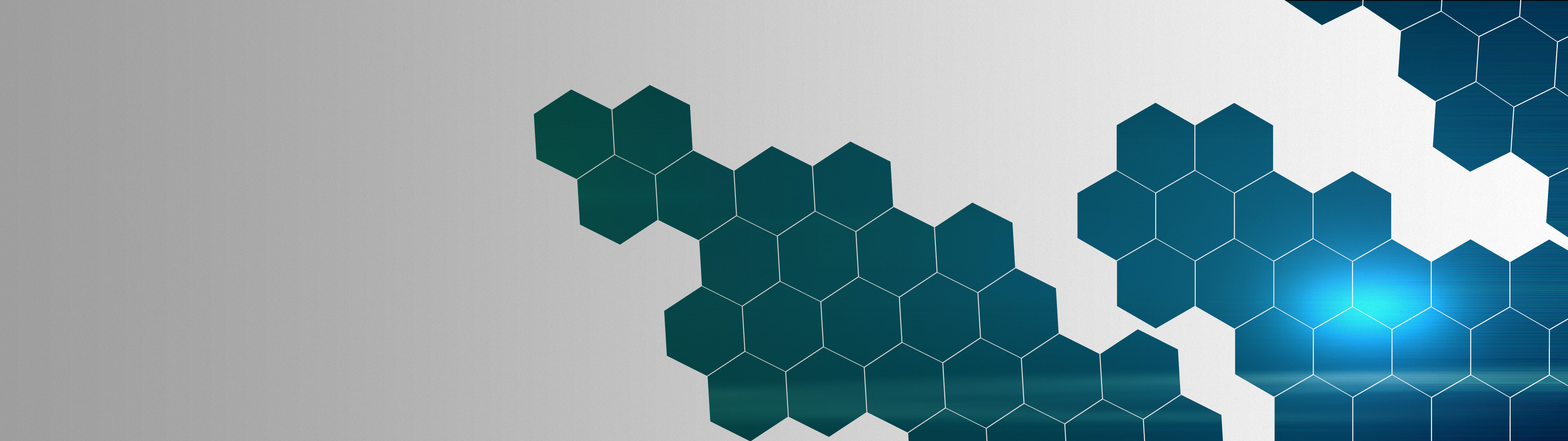 Esagoni, Astratto, Sfondo grigio, Verde acqua, 32:9 Full HD, wallpaper widescreen