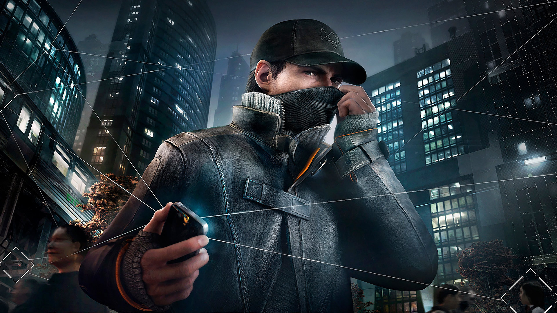 Aiden Pearce, Watch Dogs, Smartphone, Notte, 1920x1080, sfondo per PC