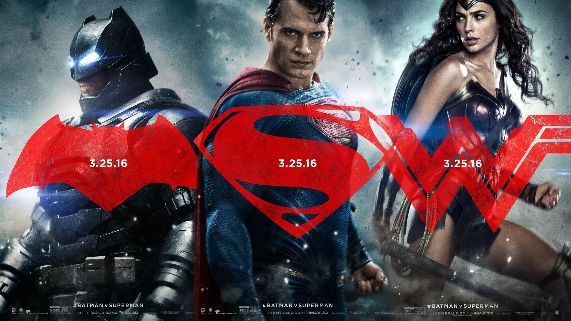 Batman, Superman, Wonder Woman, Gal Gadot, Henry Cavill, Armatura di Batman, Poster, wallpaper Full HD