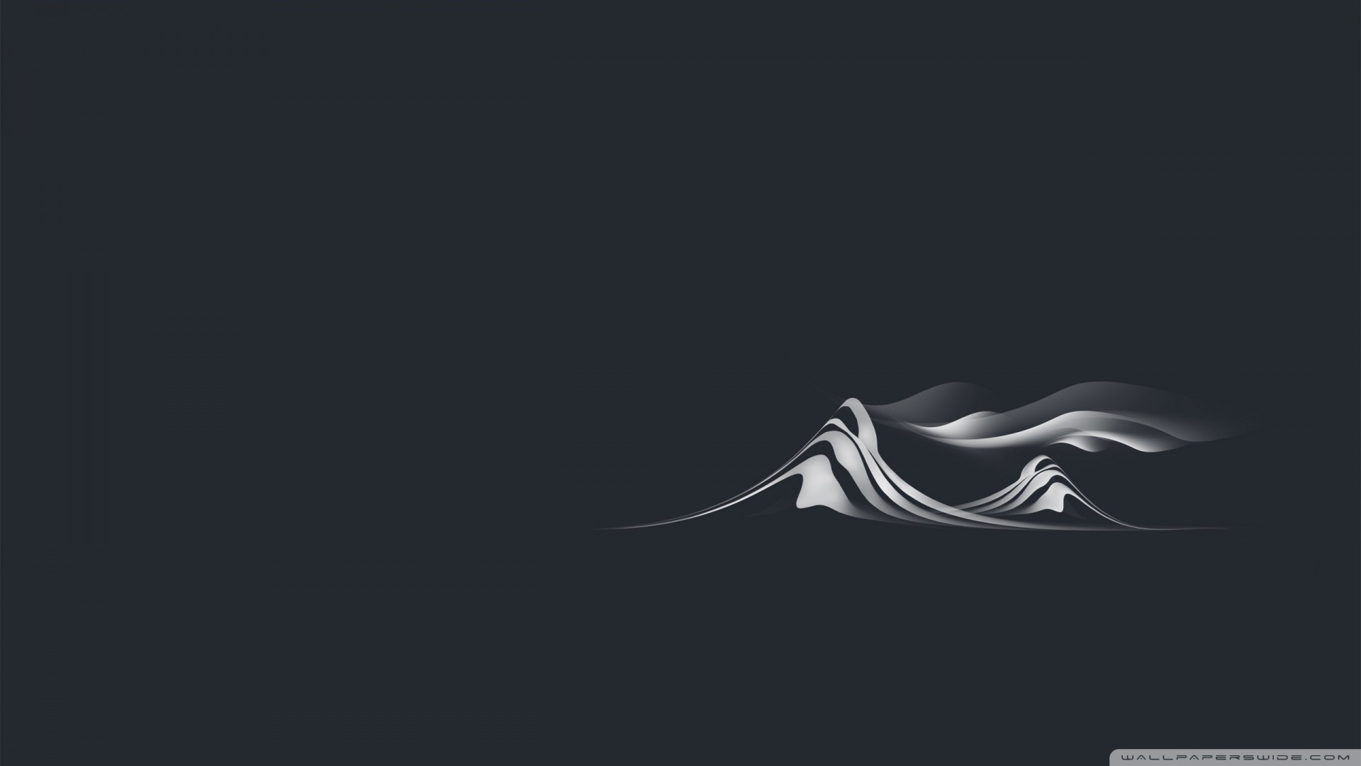 Minimalismo, Onde, Fumo, Sfondo scuro, 16:9 Full HD, wallpaper widescreen