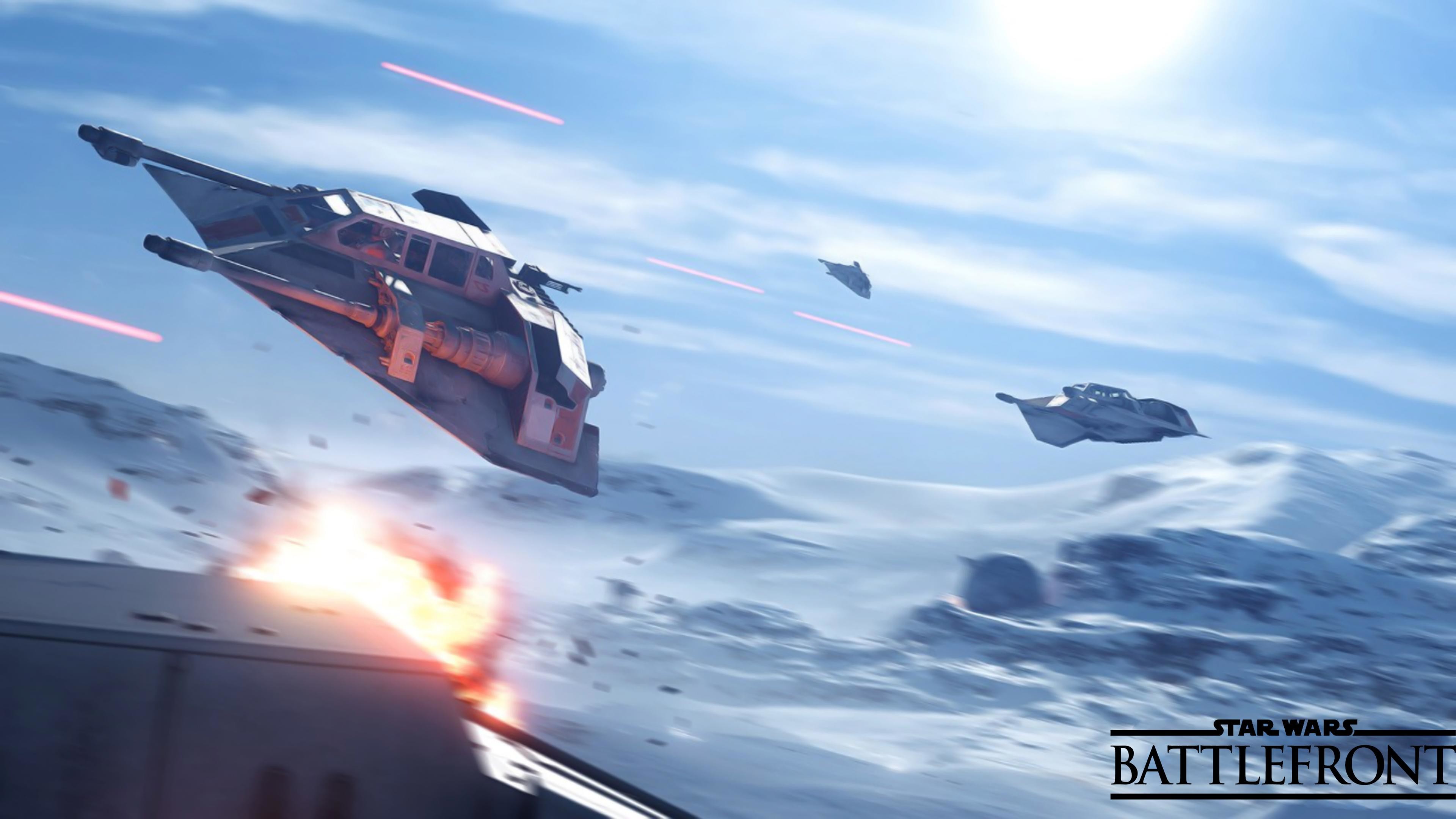 Star Wars Battlefront, Snowspeeder, Hoth, Battaglia, 4K, sfondo per portatile