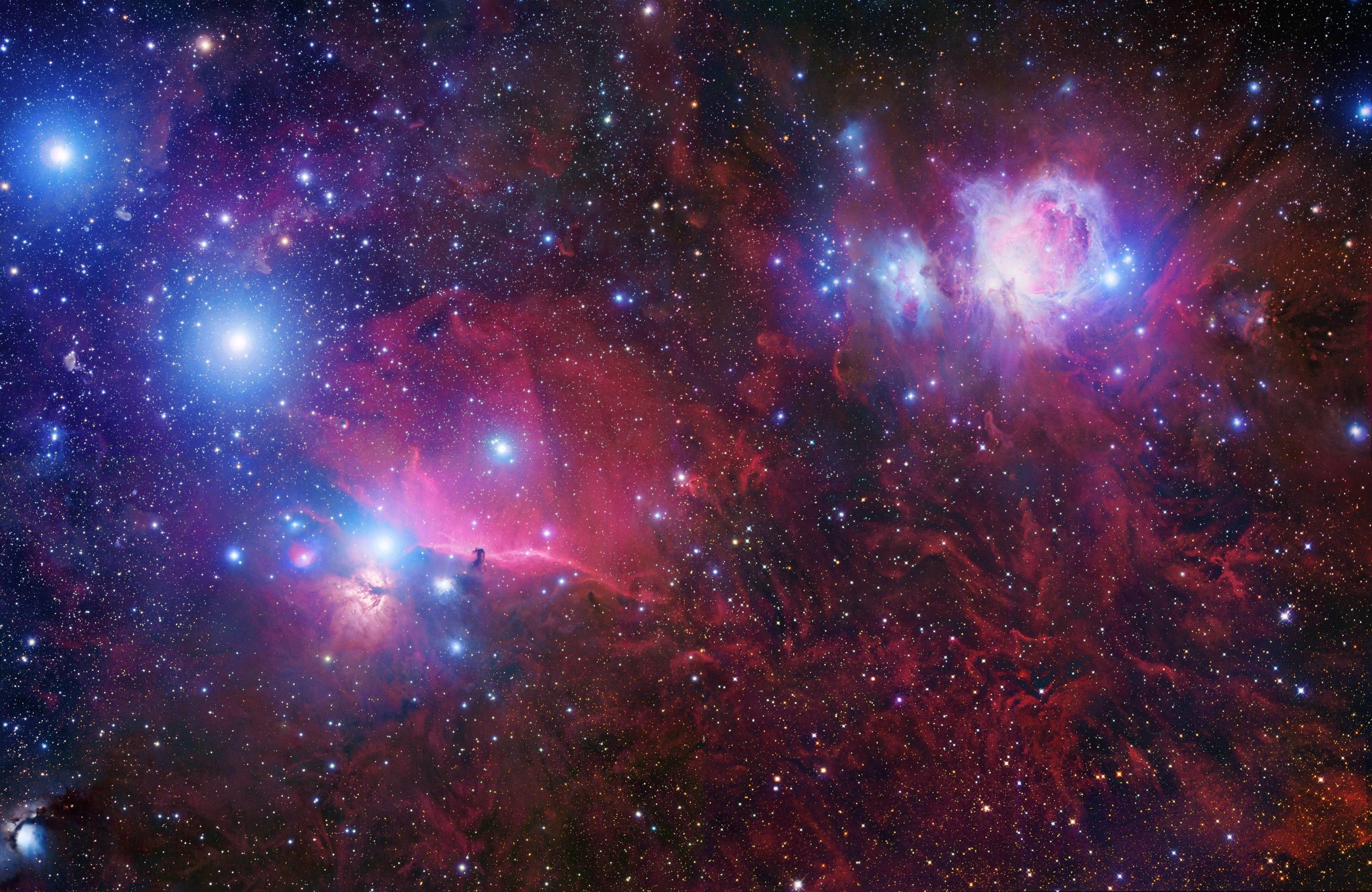 Nebulosa di Orione, Nebulosa Testa di Cavallo, Orione, Stelle, Spazio profondo, immagine di sfondo