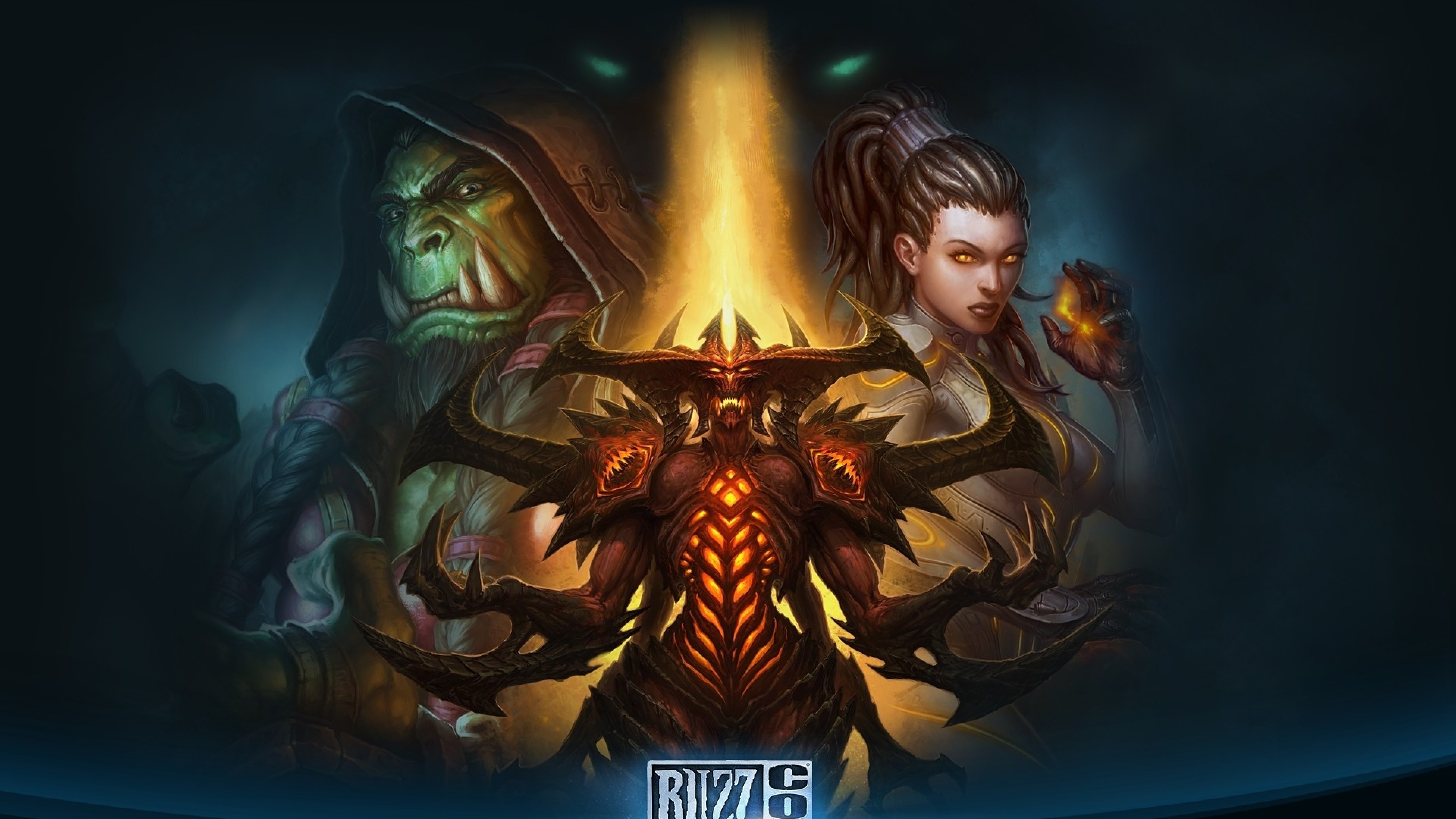 Diablo, Thrall, Kerrigan, Blizzard, Crossover, 4K, sfondo desktop