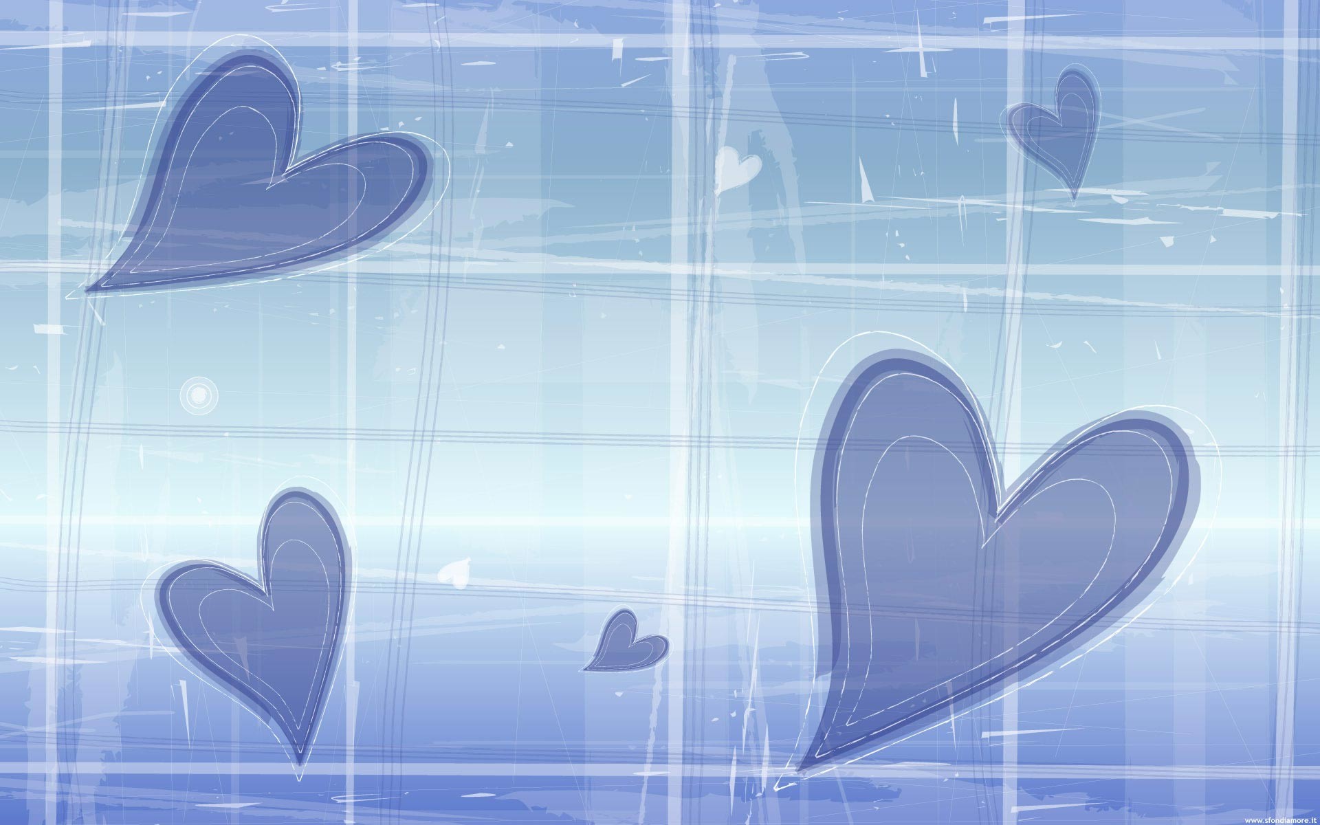 Cuori, Azzurro, Linee, Astratto, 1920x1200, sfondo per PC