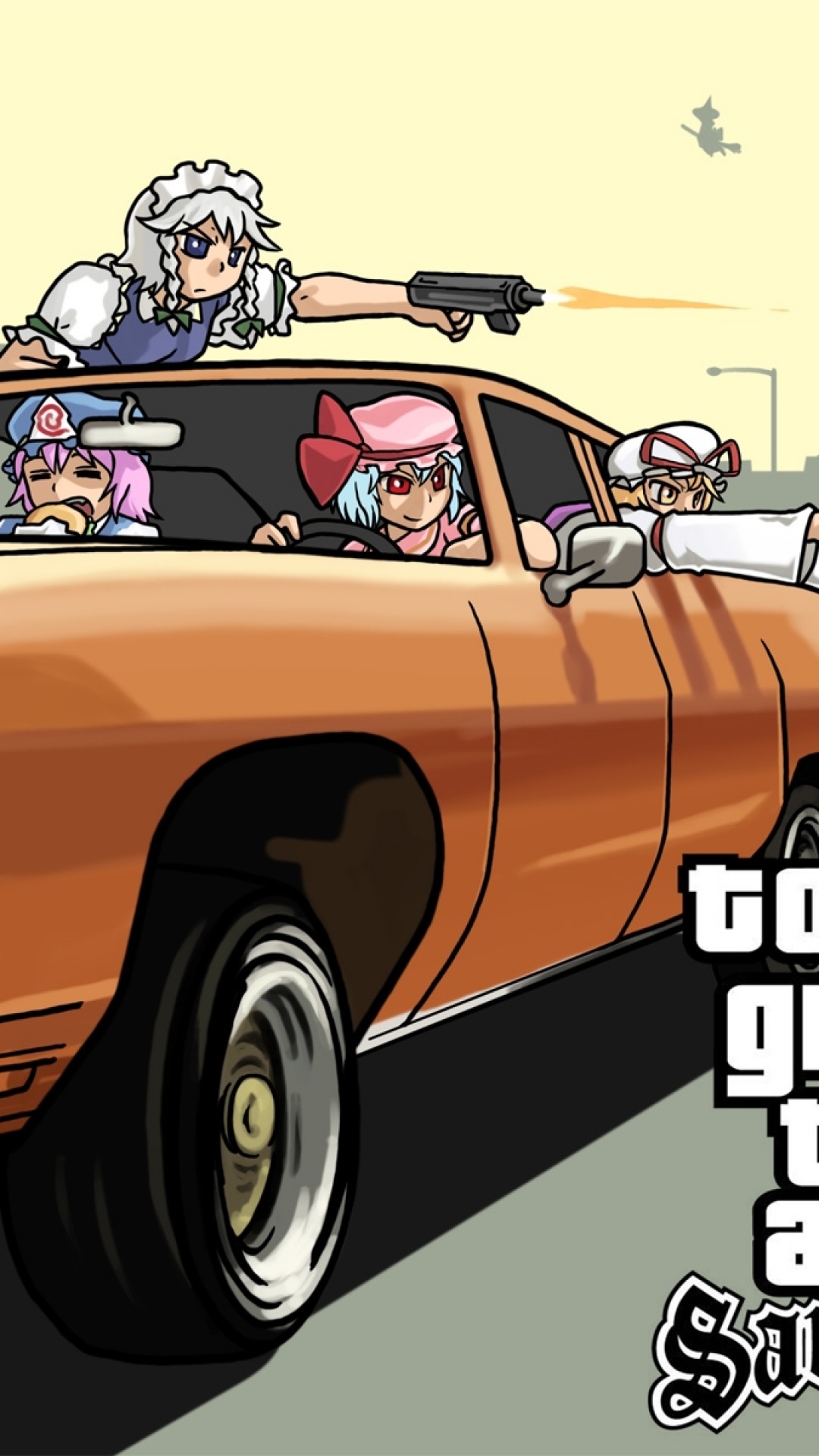 GTA San Andreas, Sparatoria in auto, Lowrider, Copertina, Full HD, sfondo per iPhone e Android