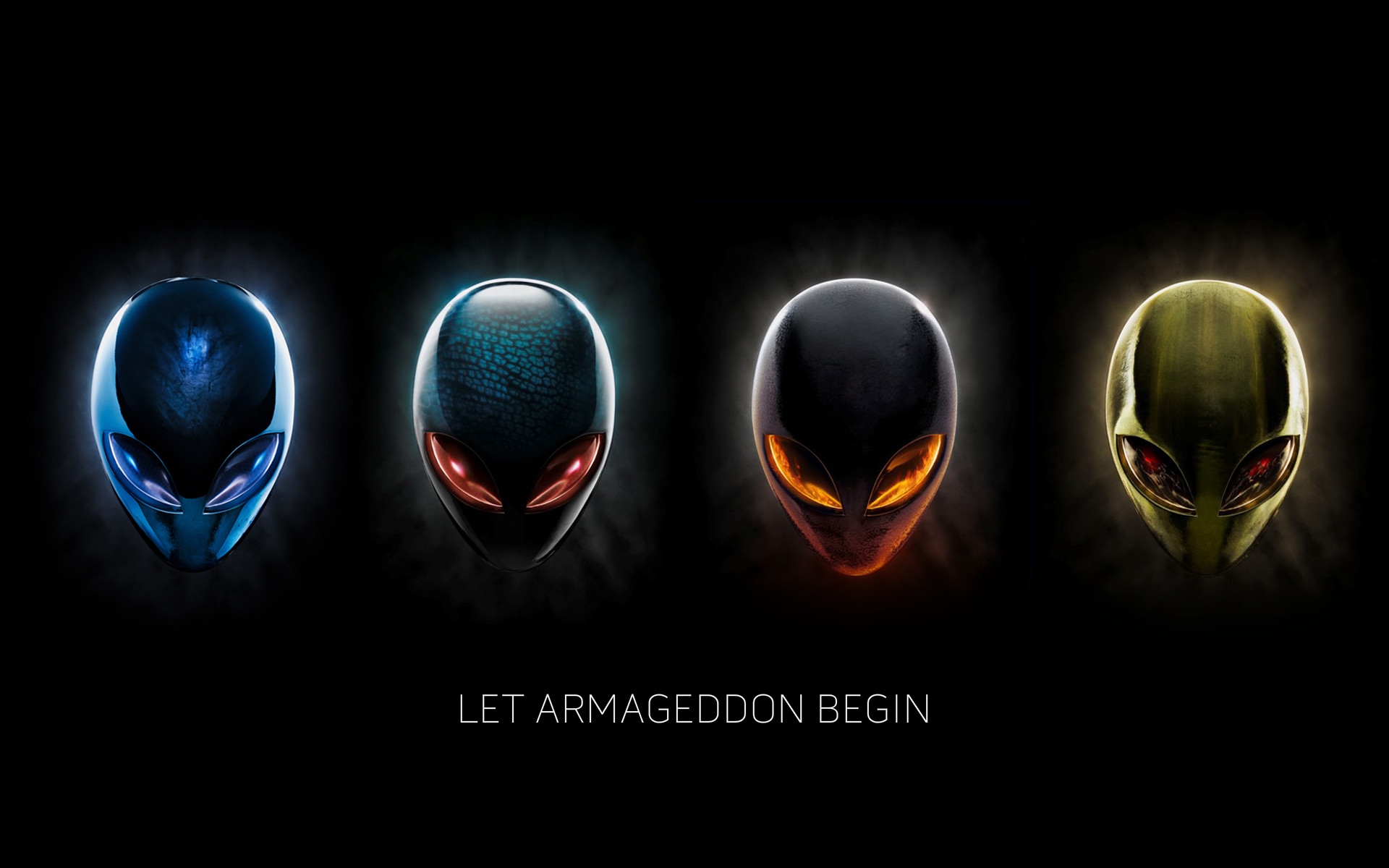 Alienware, Let Armageddon Begin, Loghi alieni, Colori, 1920x1200, immagine di sfondo