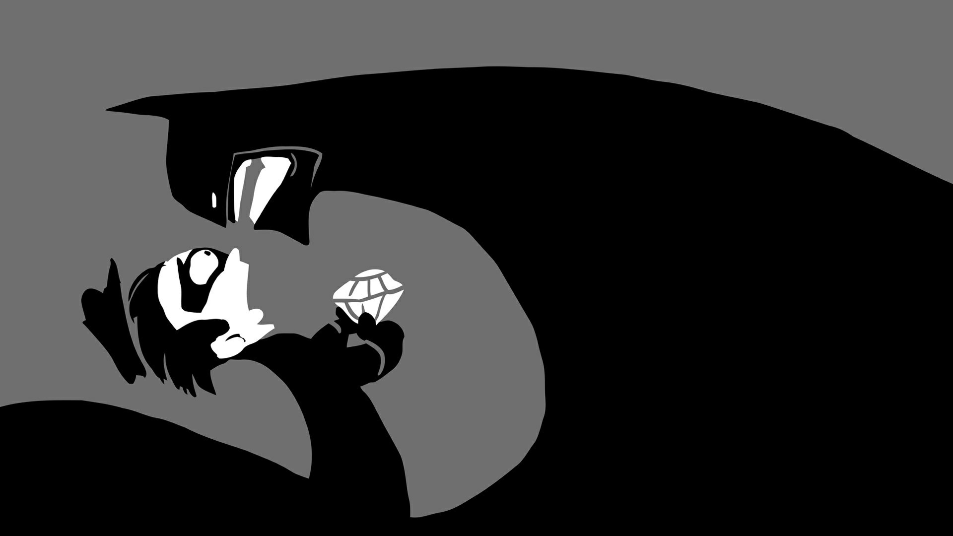 Batman, Catwoman, Diamante, Minimalista, 16:9 Full HD, sfondo widescreen