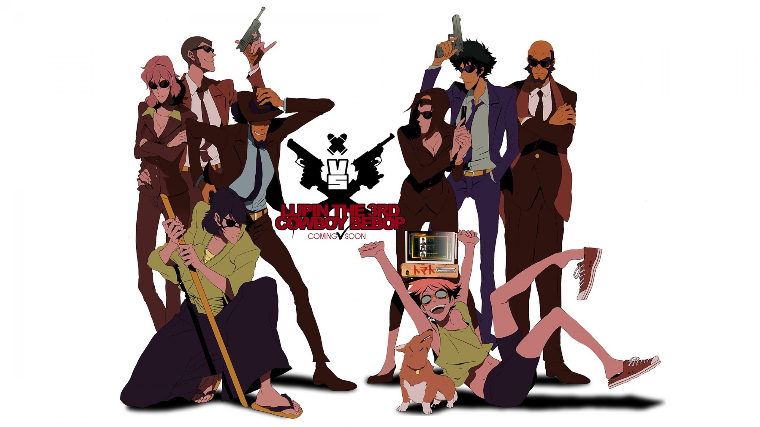 Lupin III, Parodia, Gruppo, Anime, 16:9 2K, wallpaper widescreen