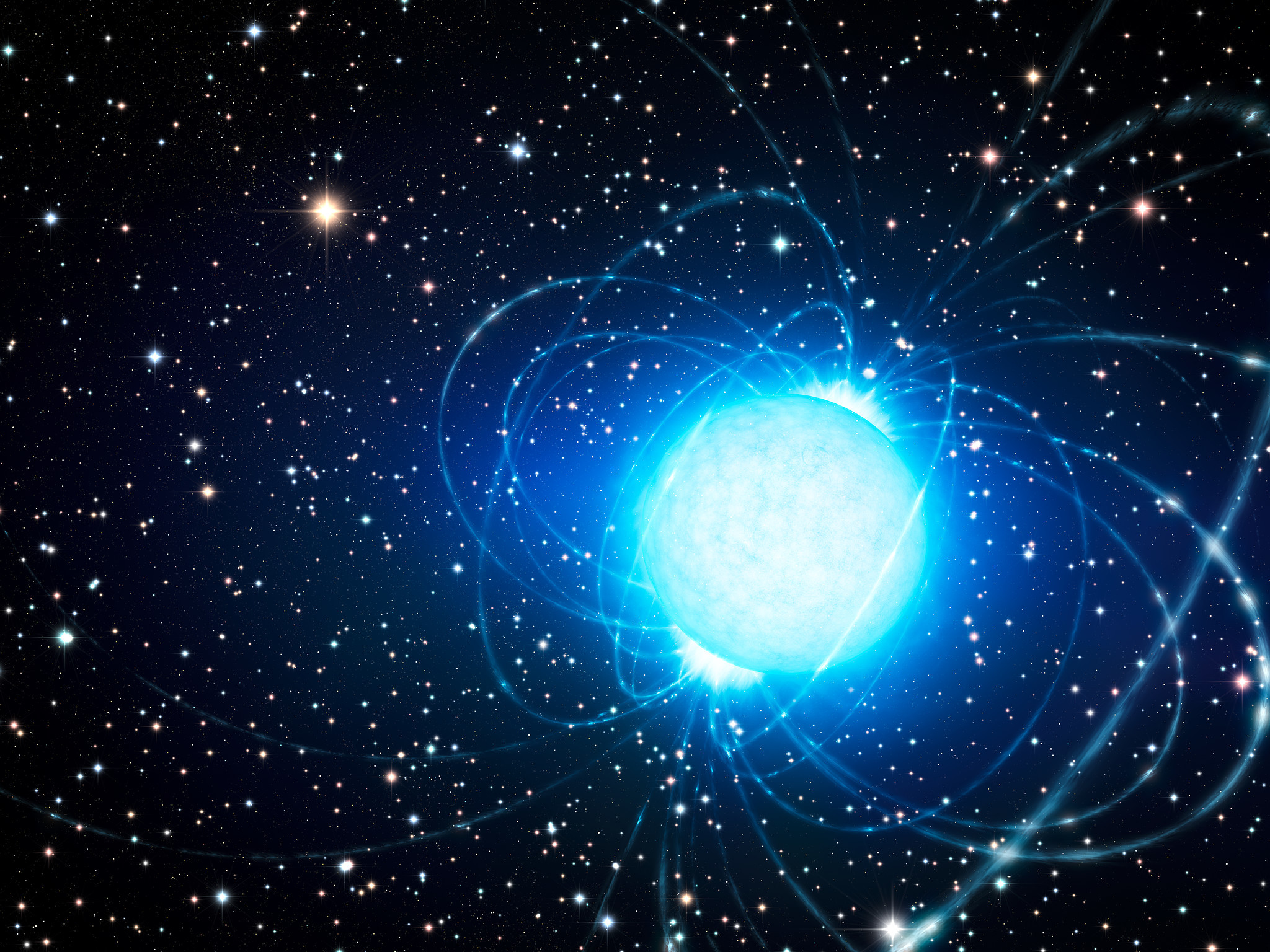 Magnetar, Stella di neutroni, Spazio, Campo magnetico, sfondo per iPad e tablet
