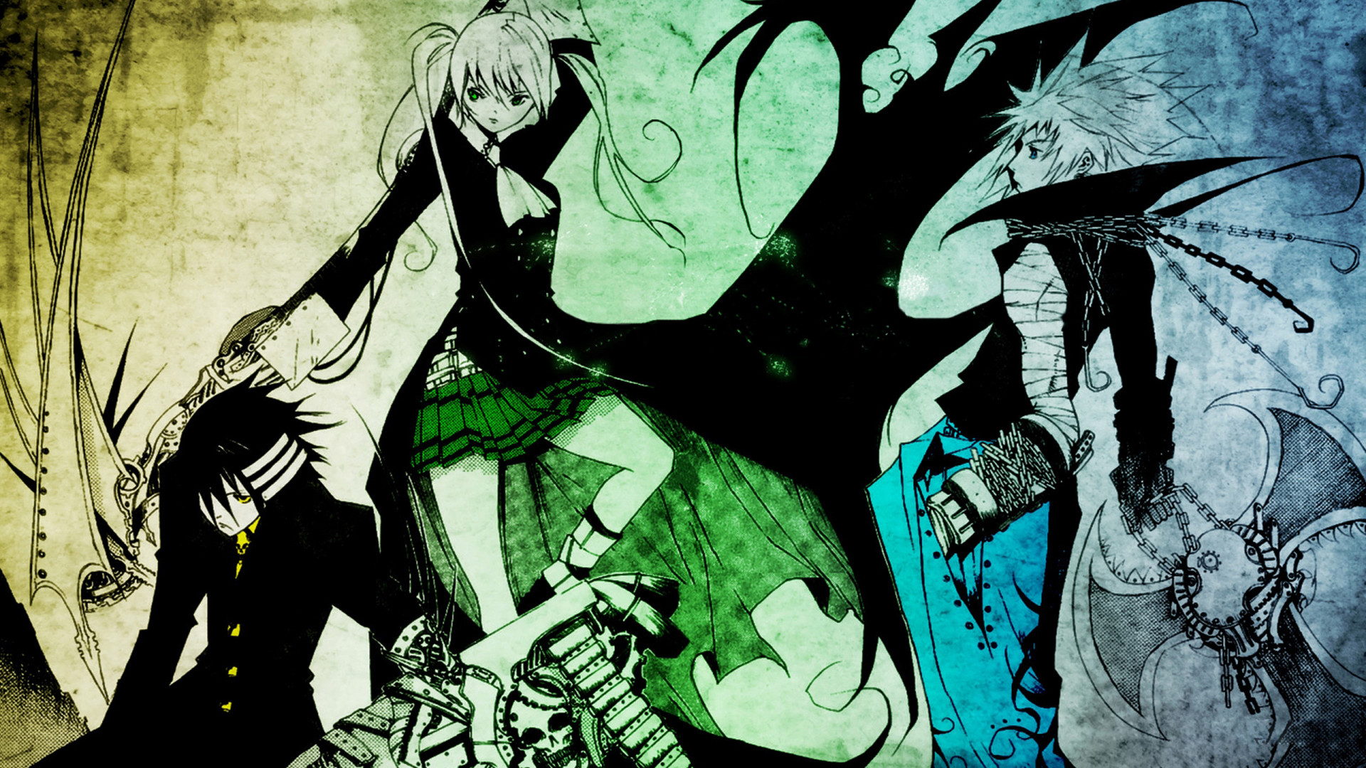 Maka Albarn, Soul Eater, Anime, Verde, 1920x1080, sfondo per PC