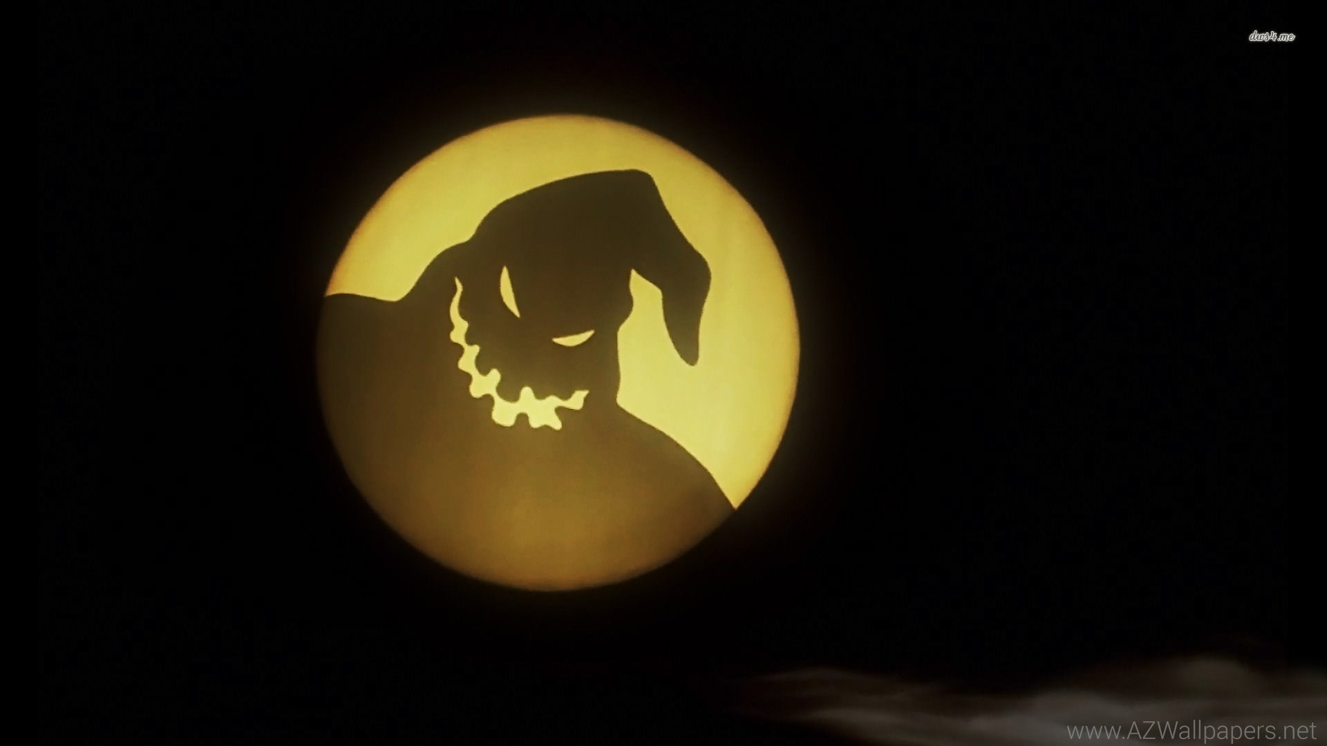 Bau Bau, Nightmare Before Christmas, Luna piena, Silhouette, Full HD, sfondo per PC e portatile