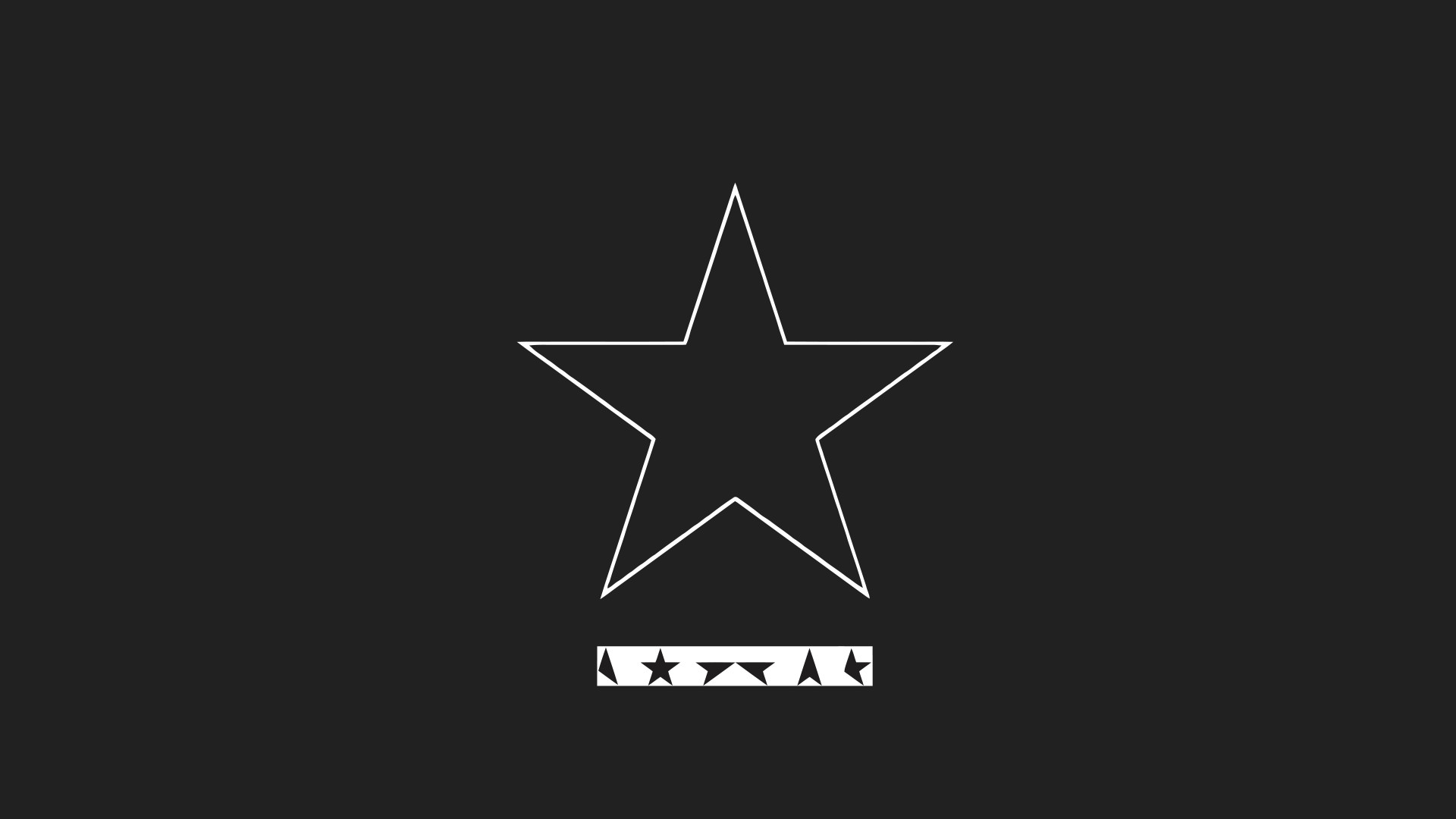 David Bowie, Blackstar, Stella, Minimalismo, Sfondo nero, 16:9 Full HD, wallpaper widescreen