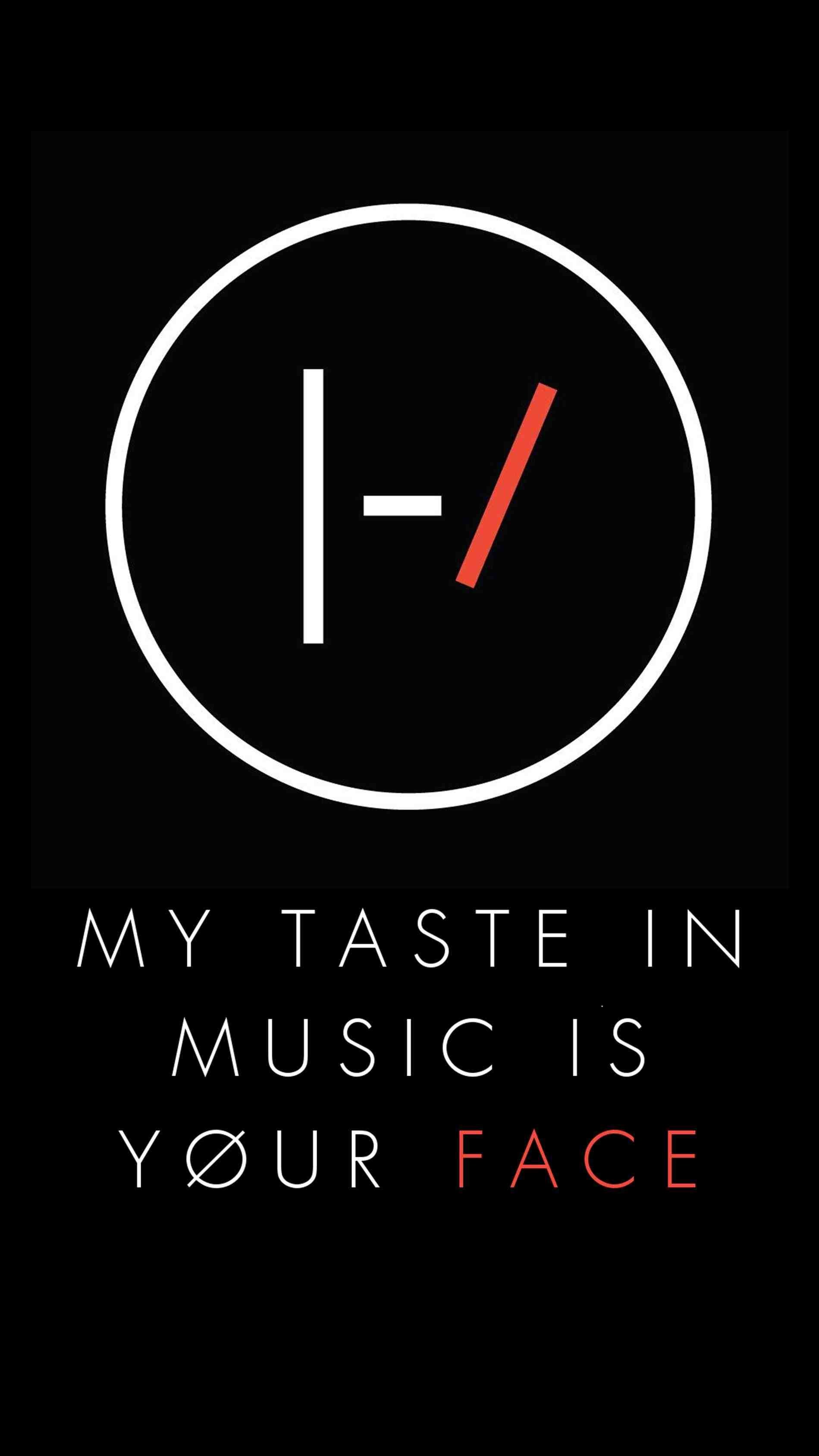 Twenty One Pilots, Logo, Citazione, Sfondo nero, QHD+, schermata di blocco del cellulare