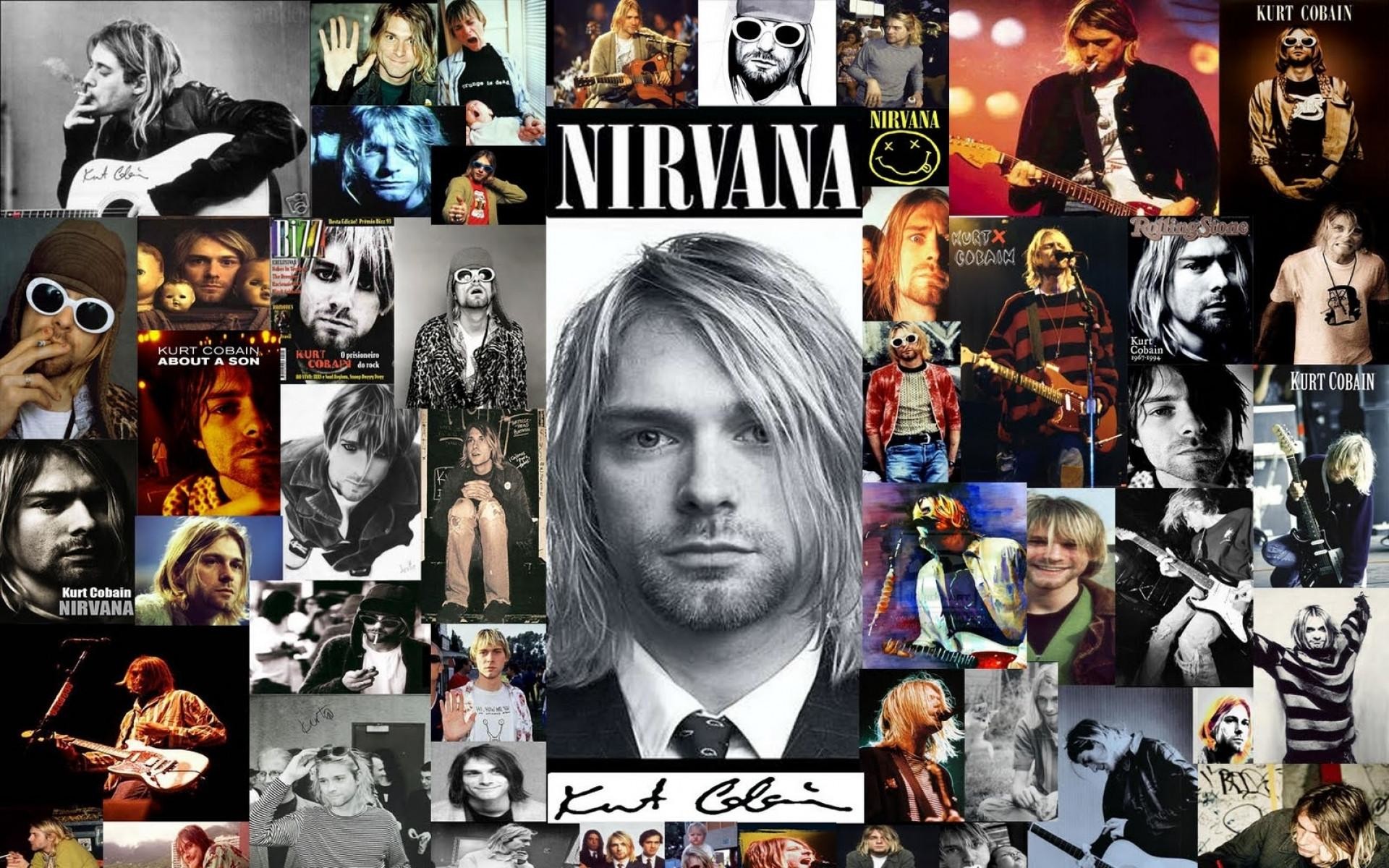Kurt Cobain, Nirvana, Collage, Autografo, 1920x1200, sfondo MacBook Pro