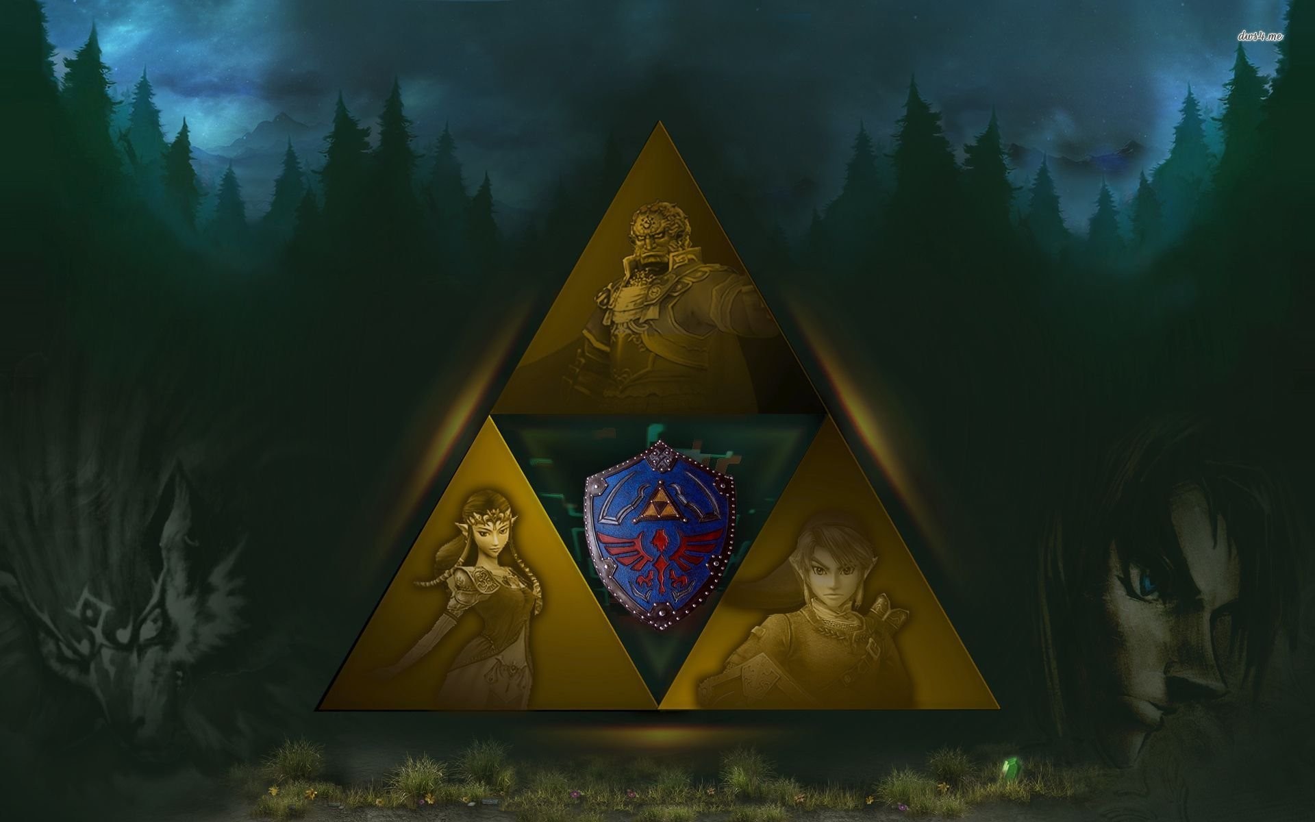Triforza, Link, Principessa Zelda, Ganondorf, The Legend of Zelda, sfondo MacBook Pro