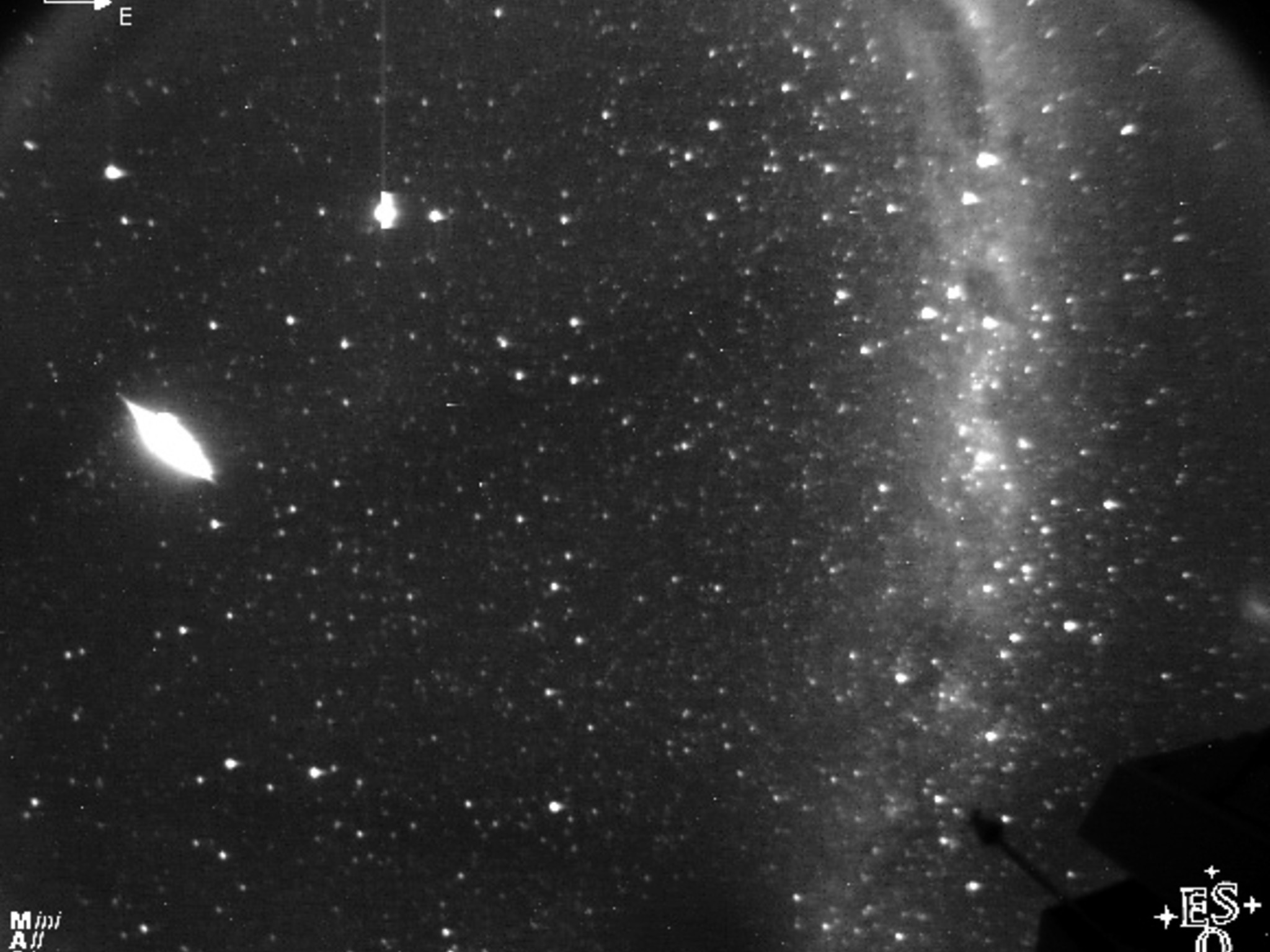 Cielo stellato, Via Lattea, Bianco e nero, Full HD, sfondo per iPad e tablet