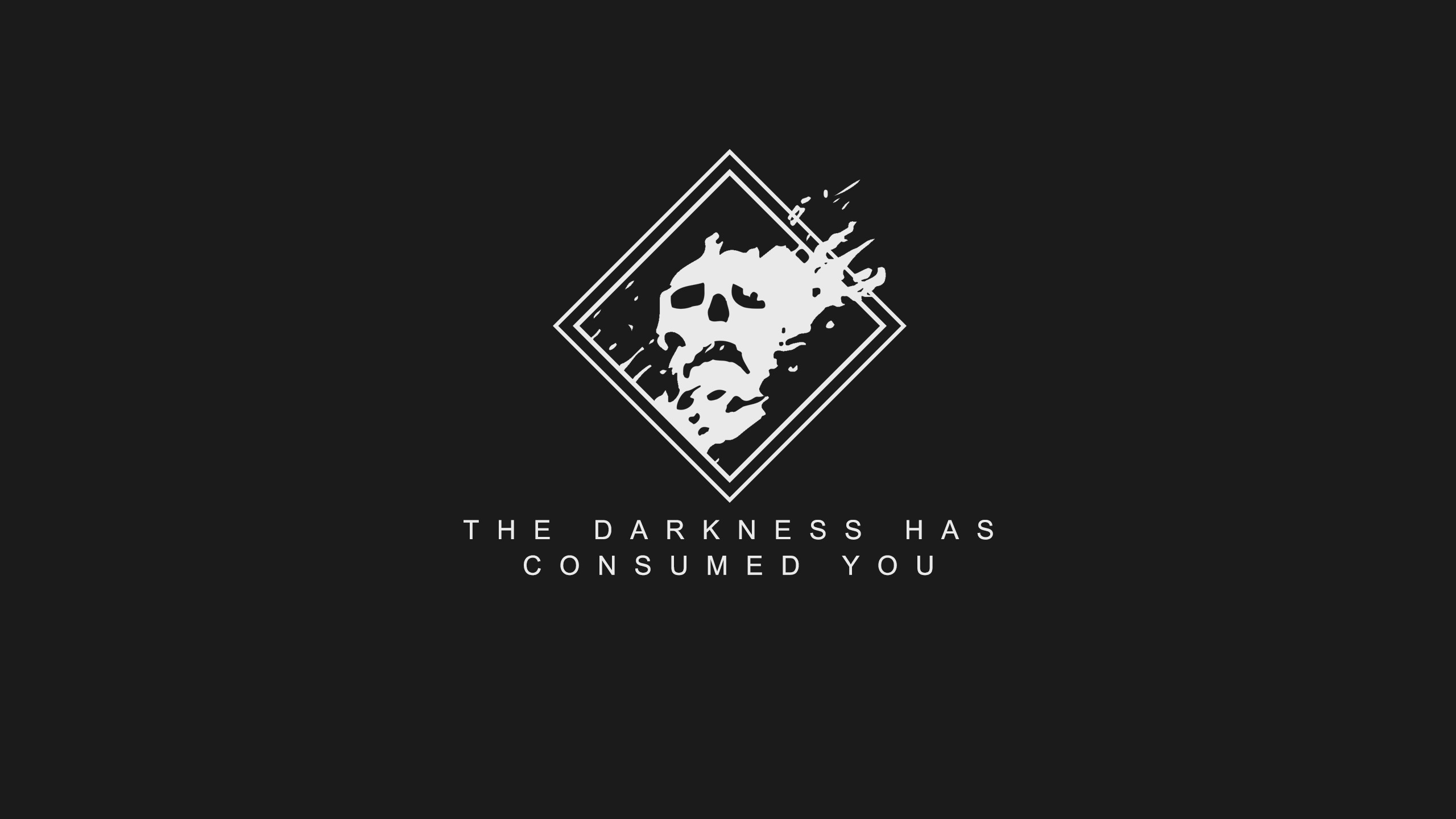 Destiny, The darkness has consumed you, Minimalista, Sfondo scuro, wallpaper per portatile