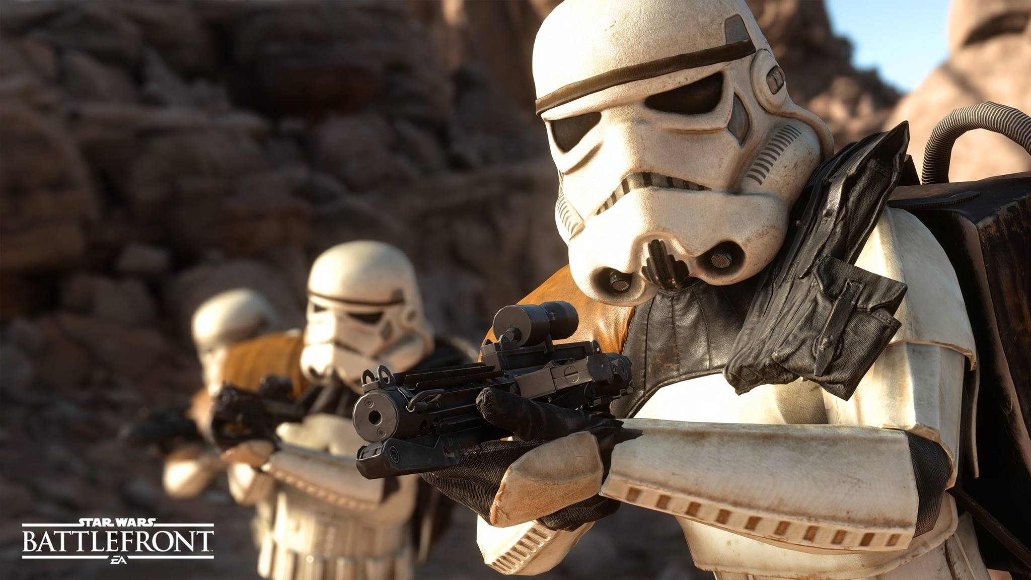 Star Wars Battlefront, Sandtrooper, Blaster, Tatooine, Full HD, sfondo Windows 11