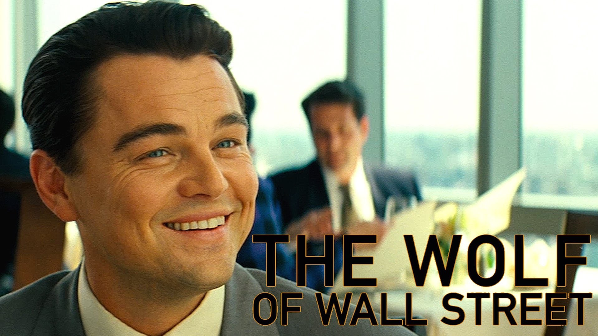 Leonardo DiCaprio, Jordan Belfort, The Wolf of Wall Street, Sorriso, sfondo Full HD per PC