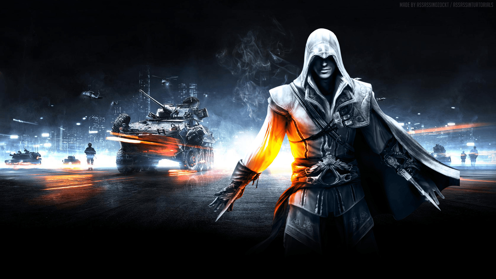 Ezio Auditore, Assassin's Creed, Battlefield 3, Crossover, sfondo desktop PC