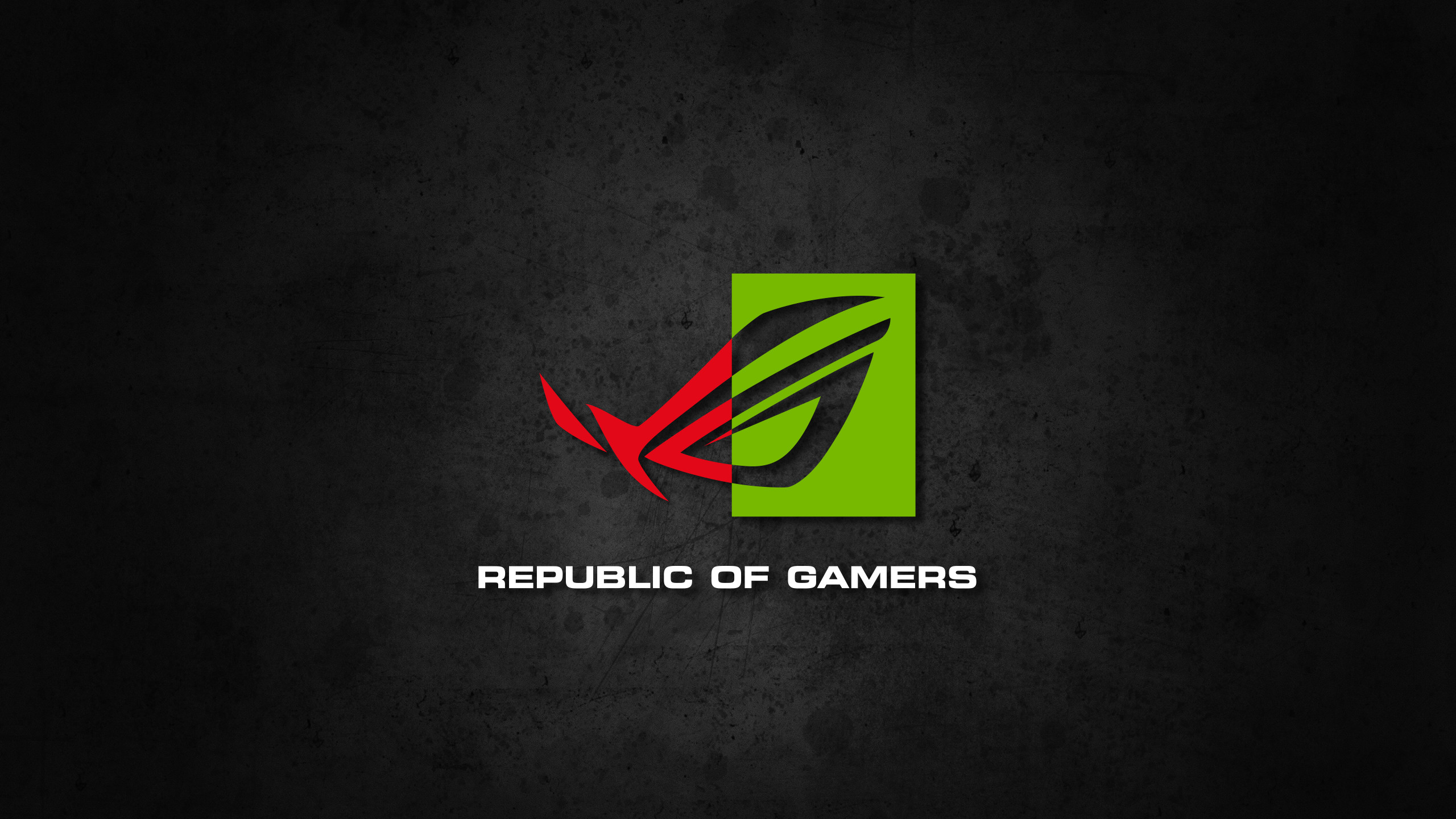 ASUS ROG, Republic of Gamers, Nvidia, Verde e rosso, 2560x1440, immagine di sfondo