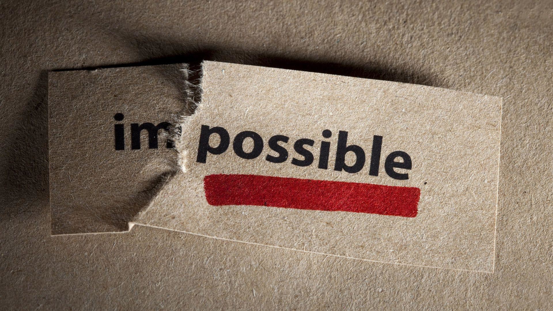 Impossible, I'm possible, Carta strappata, Tipografia, Gioco di parole, sfondo desktop Full HD