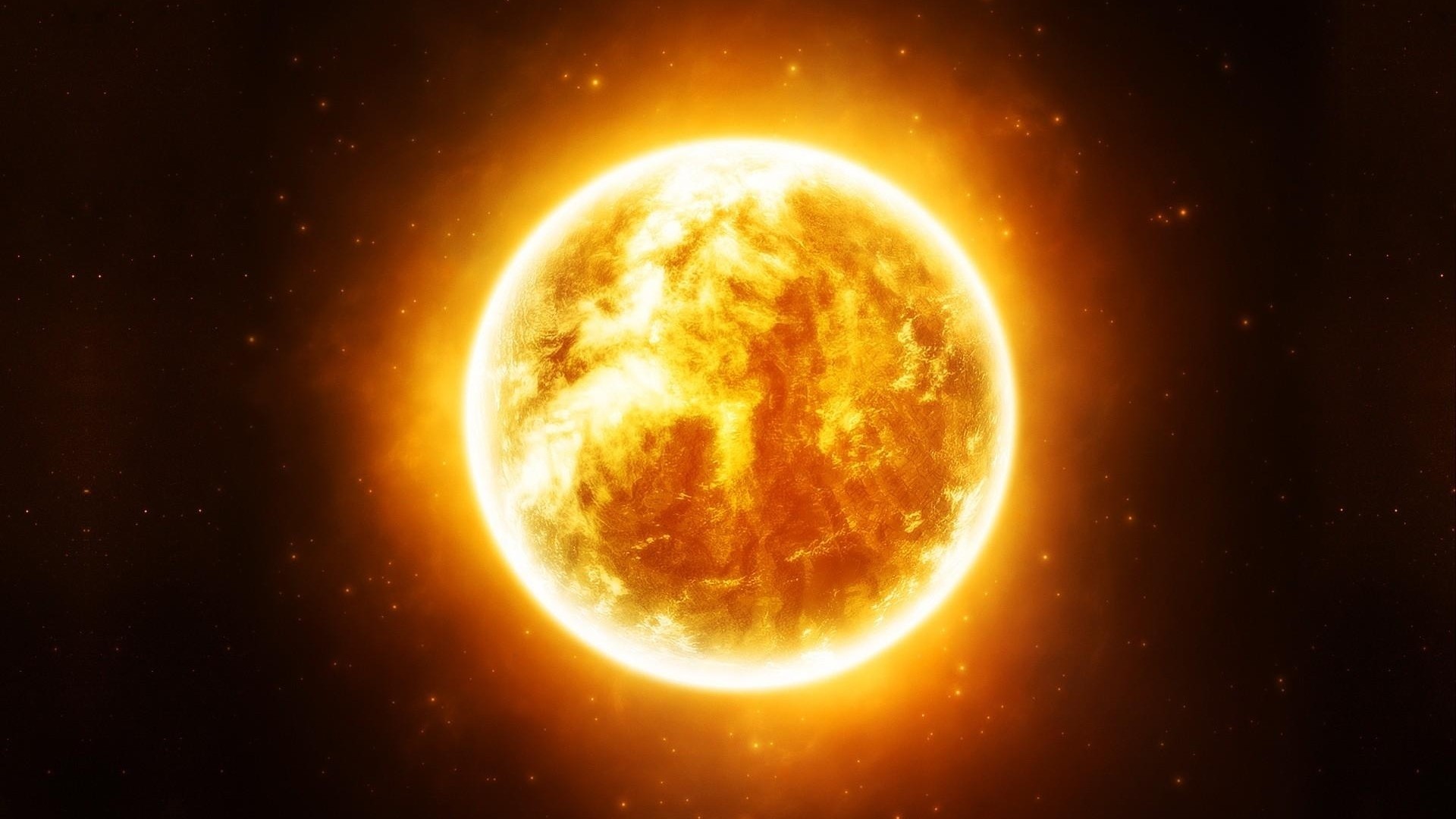 Sole, Stella, Spazio, Arancione, Full HD, wallpaper per portatile