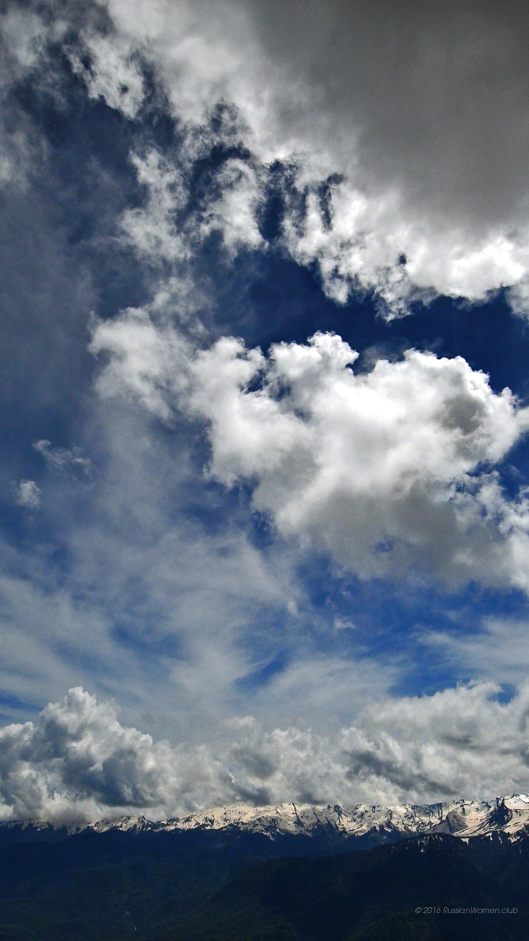 Nuvole, Cielo, Paesaggio, Full HD, schermata di blocco del cellulare