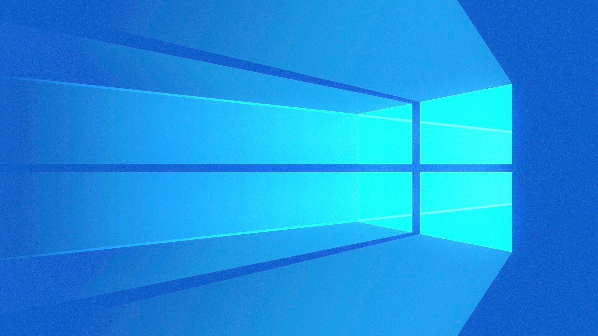 Windows 10, Logo Windows, Luce azzurra, 16:9 Full HD, sfondo widescreen