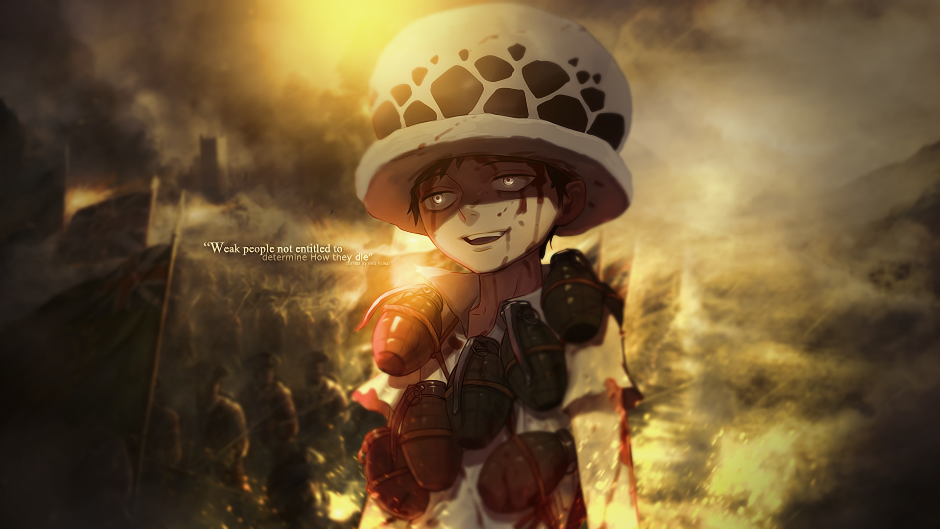 Trafalgar Law, Infanzia, One Piece, Citazione, 16:9 Full HD, wallpaper widescreen