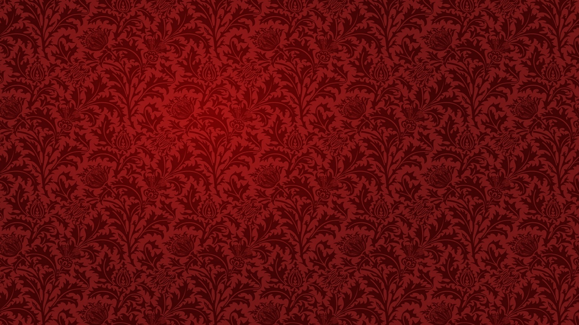 Damascato, Rosso scuro, Motivo floreale, Full HD, sfondo per PC