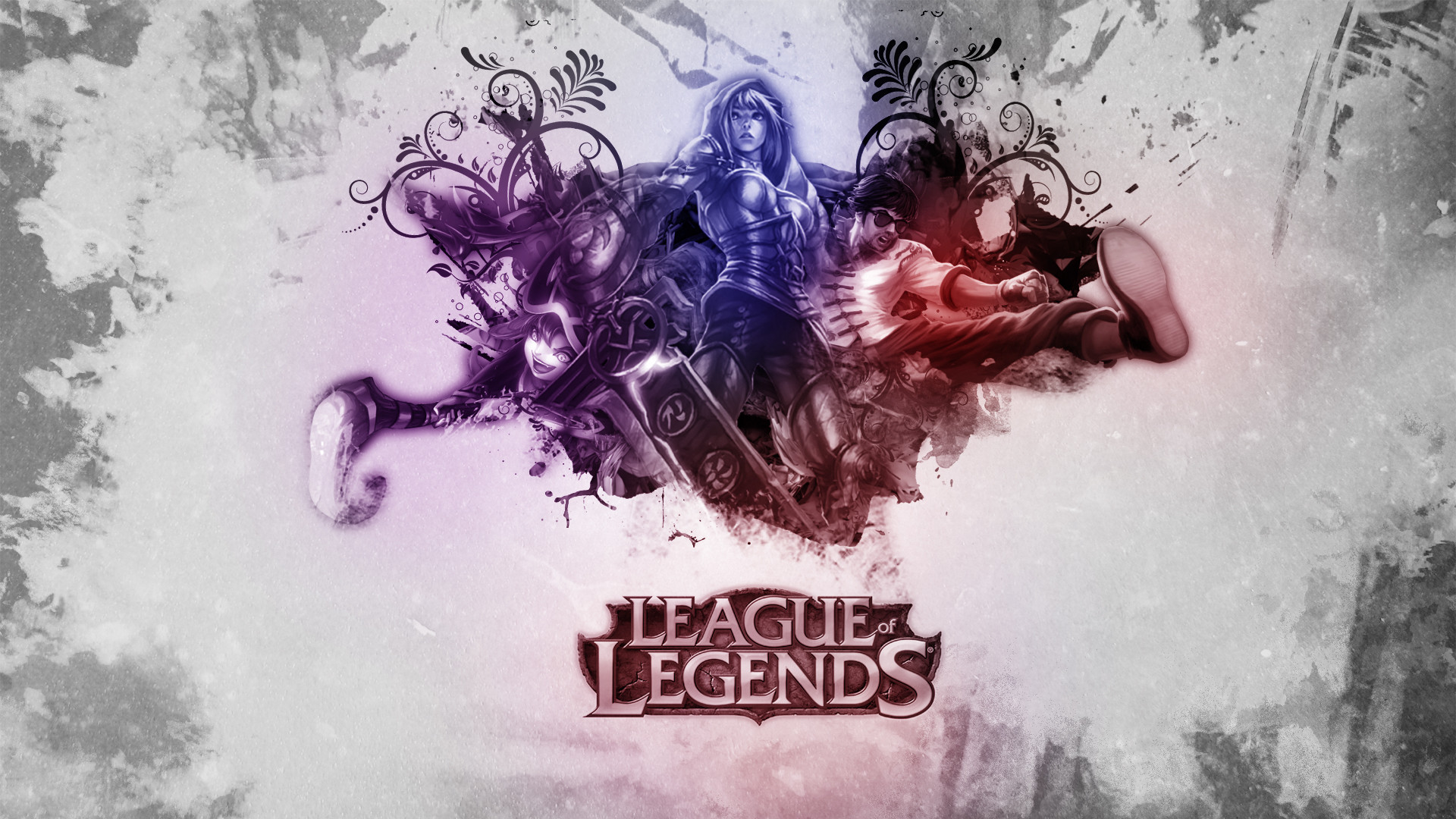 League of Legends, Logo, Arte astratta, Grunge, Full HD 1080p, sfondo desktop
