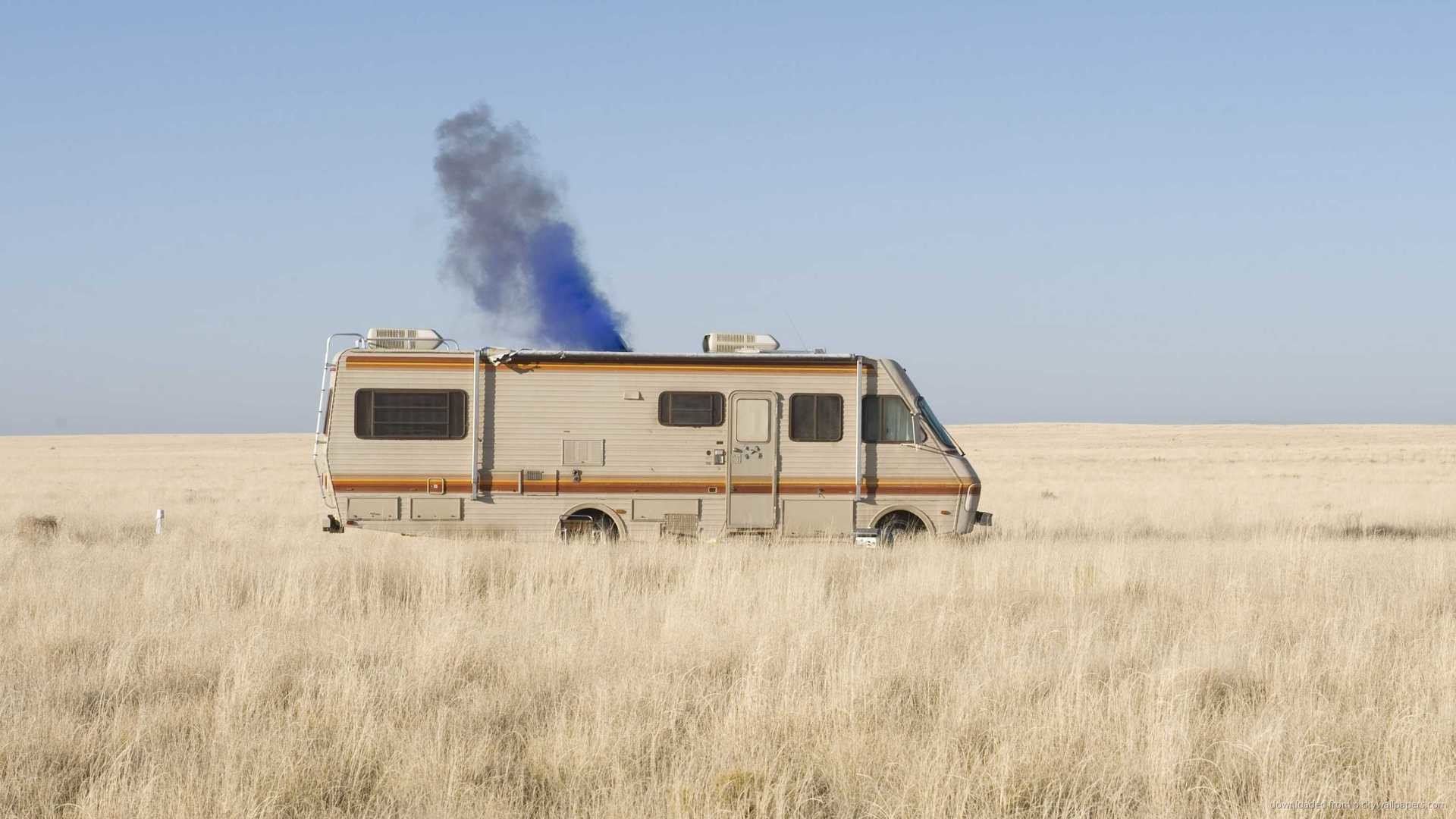 Breaking Bad, Camper, Deserto, Fumo blu, Full HD, sfondo per portatile
