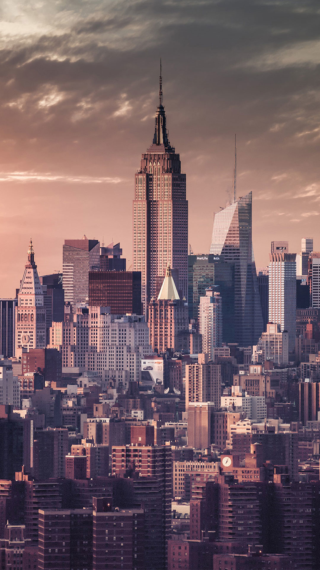Empire State Building, New York, Skyline, Grattacieli, sfondo iPhone 5C Full HD