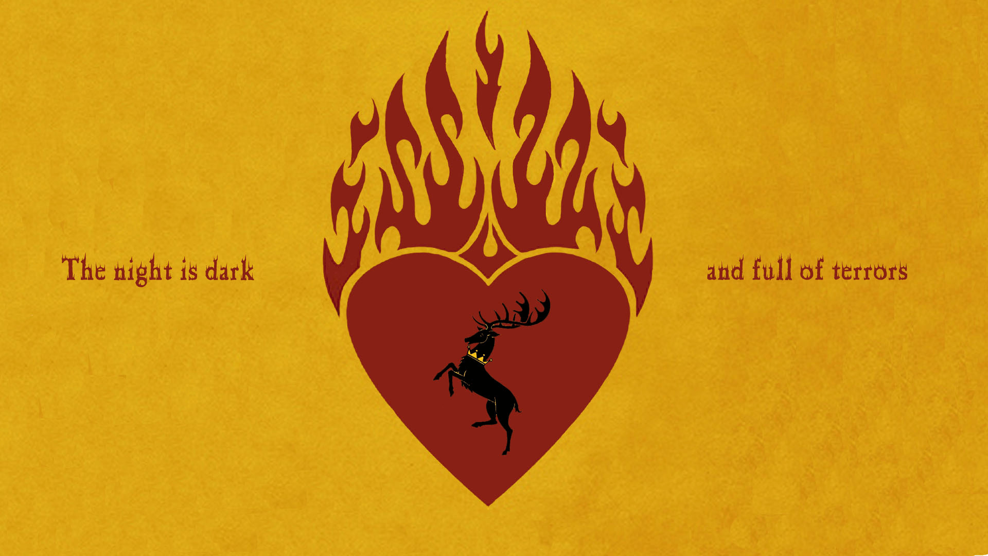 Melisandre, Signore della Luce, Cervo fiammeggiante, La notte è oscura e piena di terrori, Il Trono di Spade, wallpaper desktop