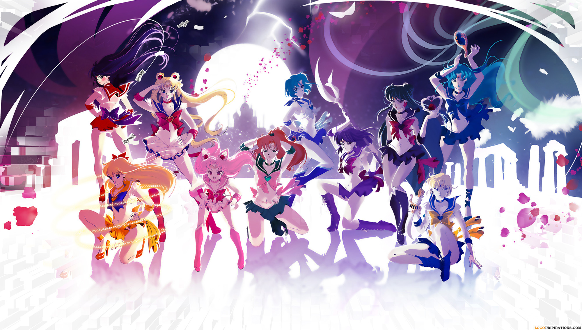 Sailor Senshi, Sailor Moon, Sailor Chibi Moon, Luna, 16:9 Full HD, wallpaper widescreen