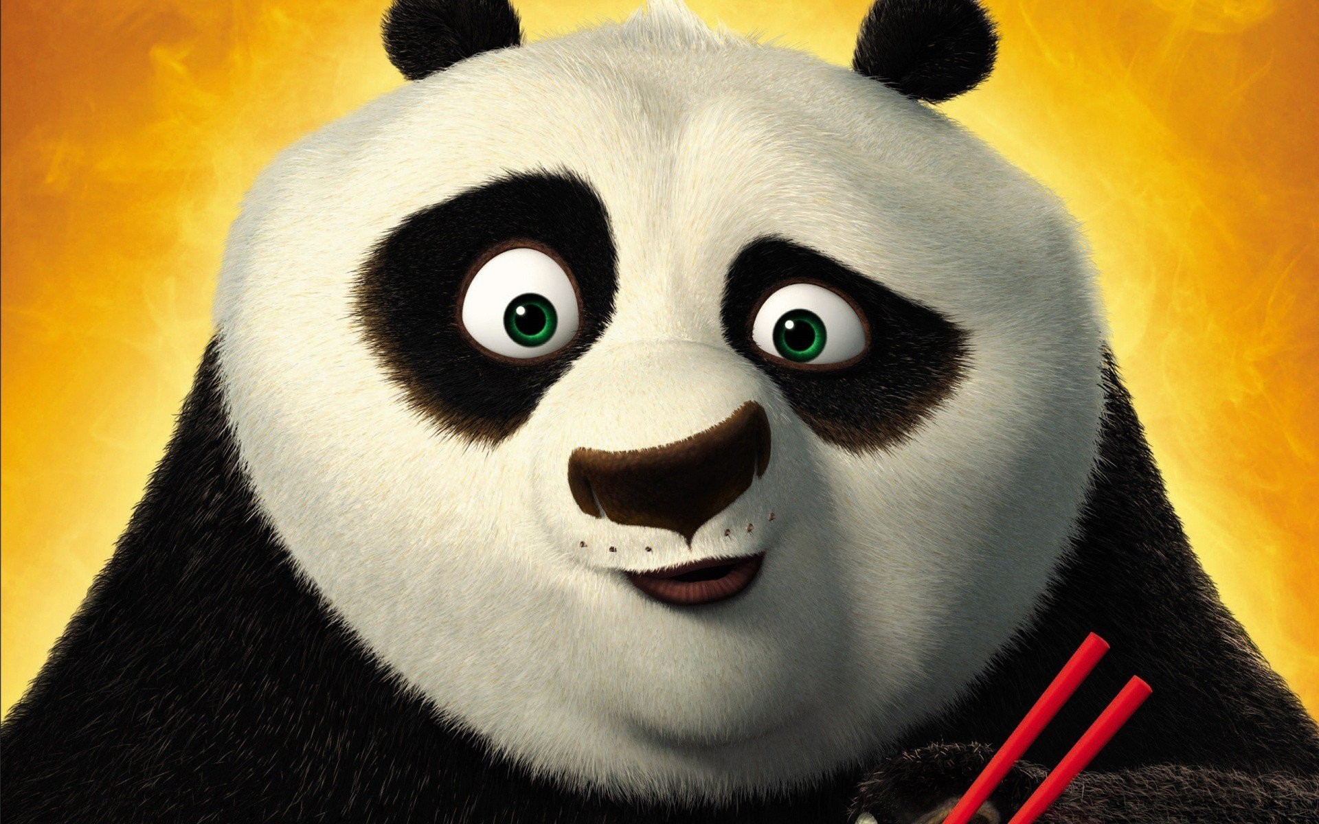 Po, Kung Fu Panda, DreamWorks, Bacchette, Full HD, sfondo desktop