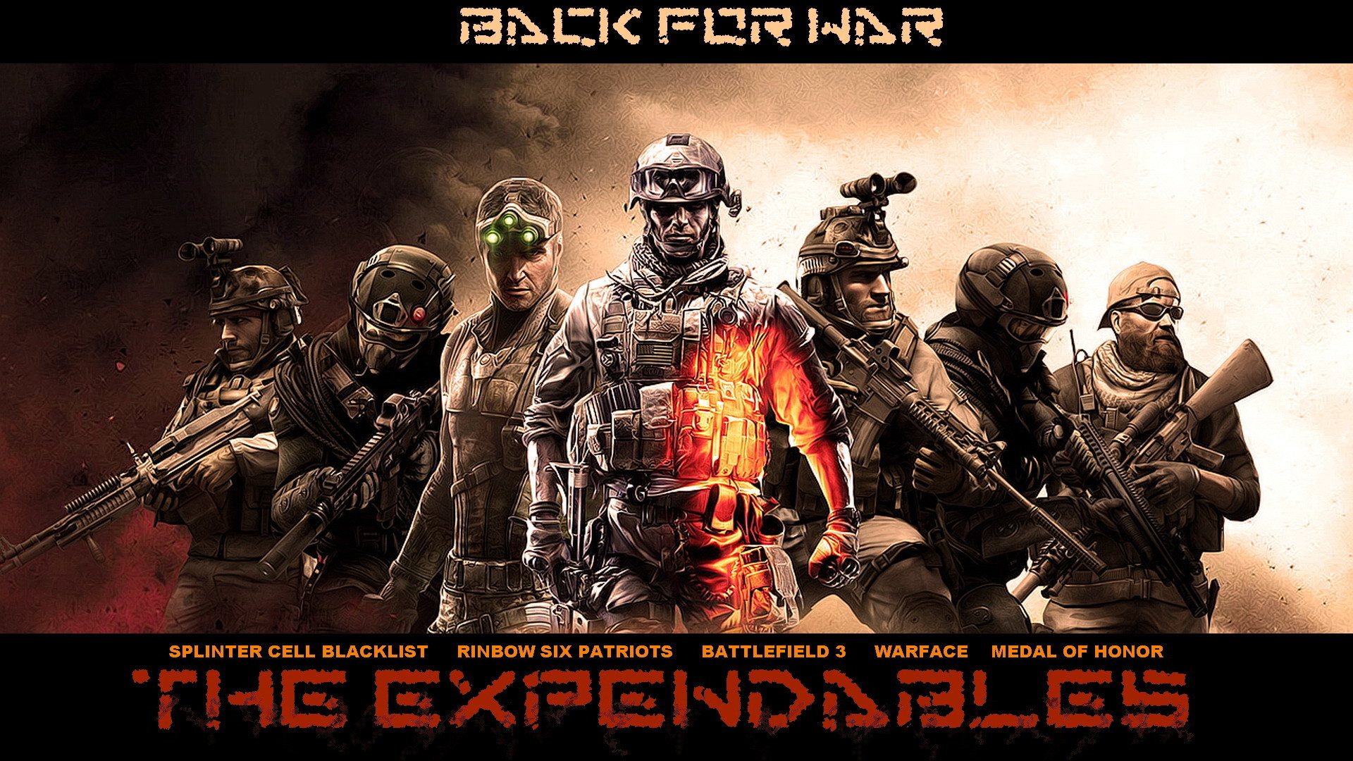The Expendables, Back for War, Splinter Cell: Blacklist, Battlefield 3, Medal of Honor, Soldati, sfondo 1080p