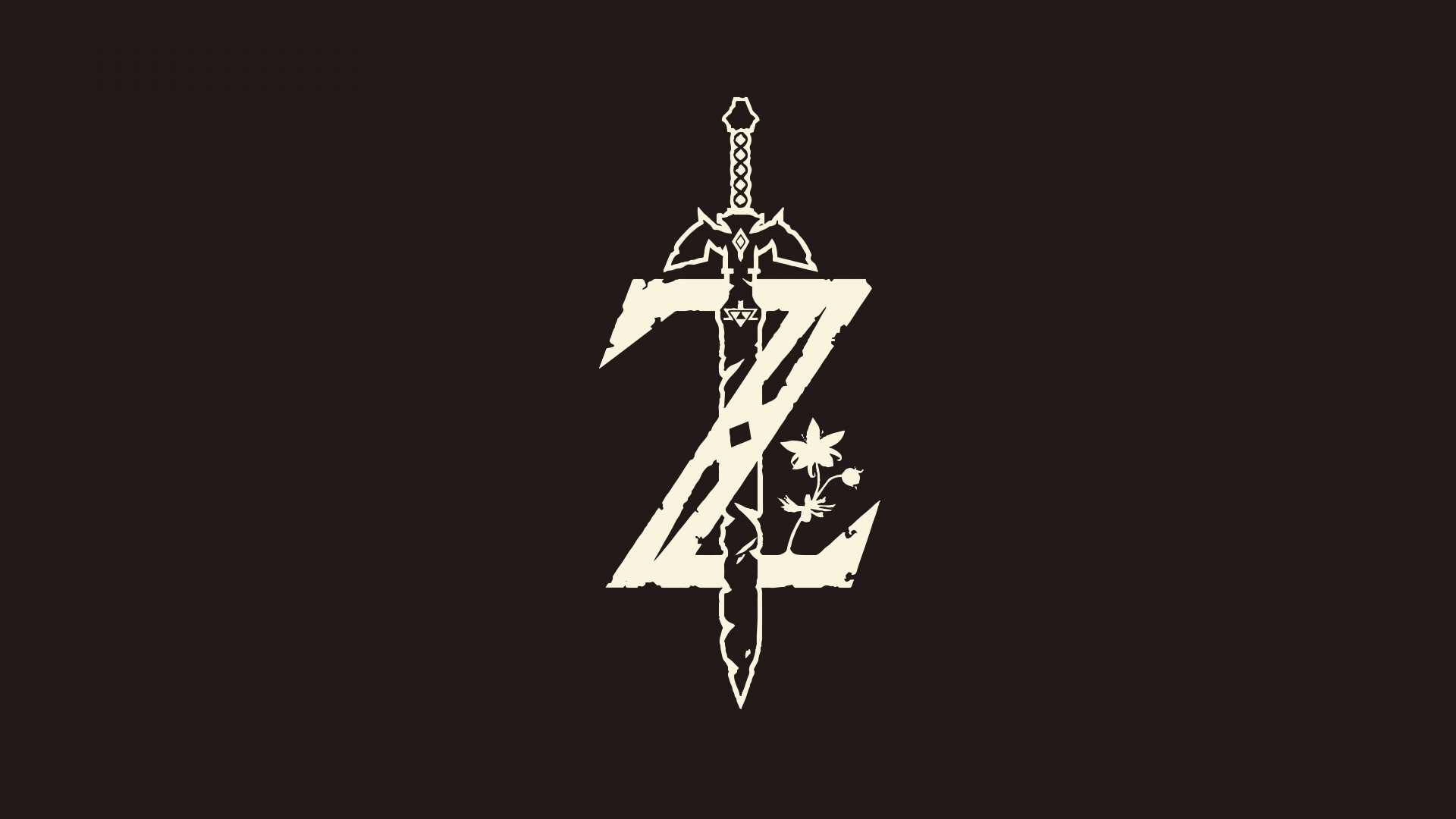 Logo di Zelda, Breath of the Wild, Spada Suprema, Minimalismo, Full HD, sfondo per PC