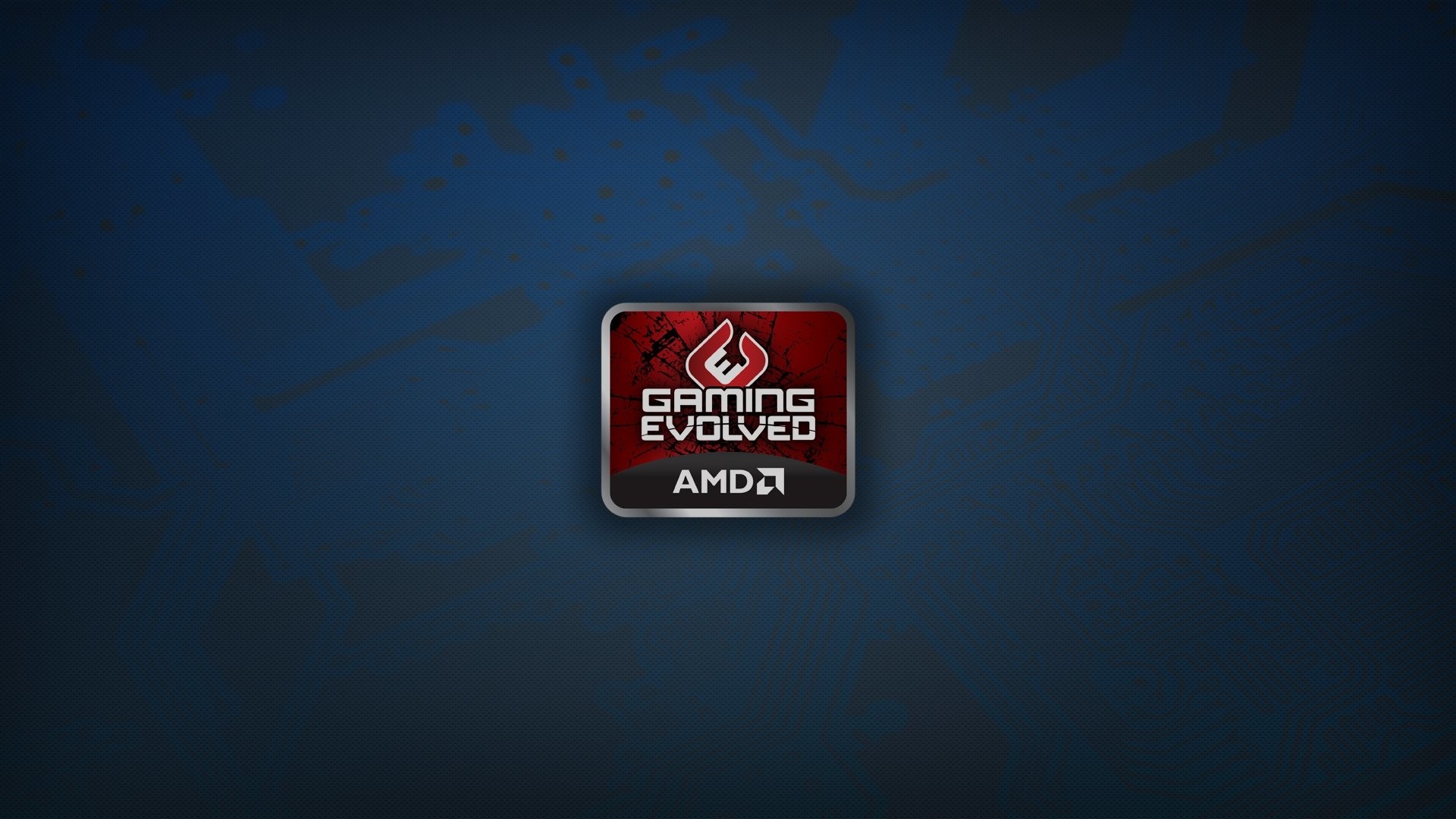 AMD Gaming Evolved, Logo, Blu, Full HD, sfondo Windows 11
